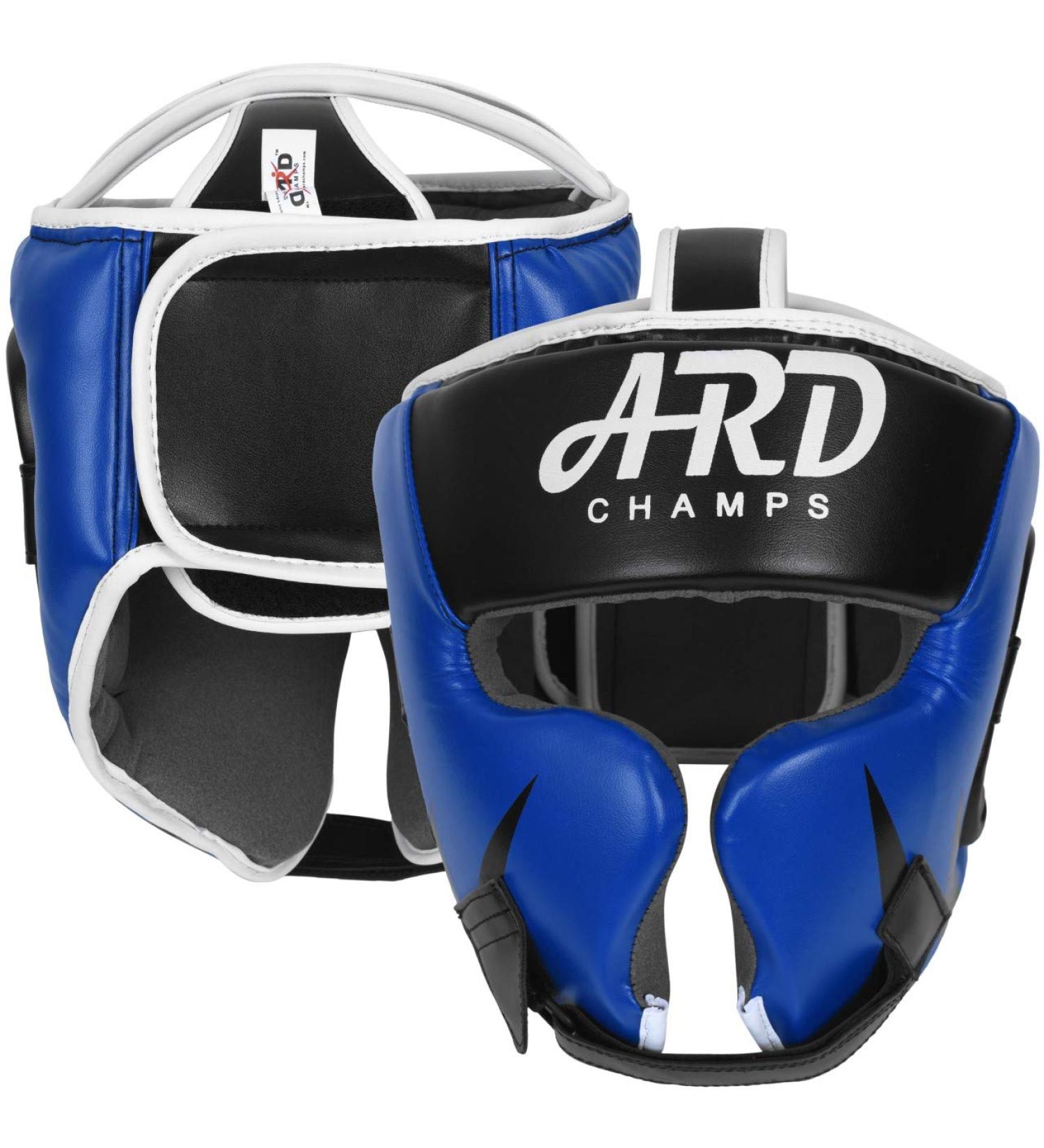 ARD Leather Art MMA Boxing Headgear - Large Blue | For Muay Thai, Sparring, Taekwondo & More - Buy Online on GoSupps.com