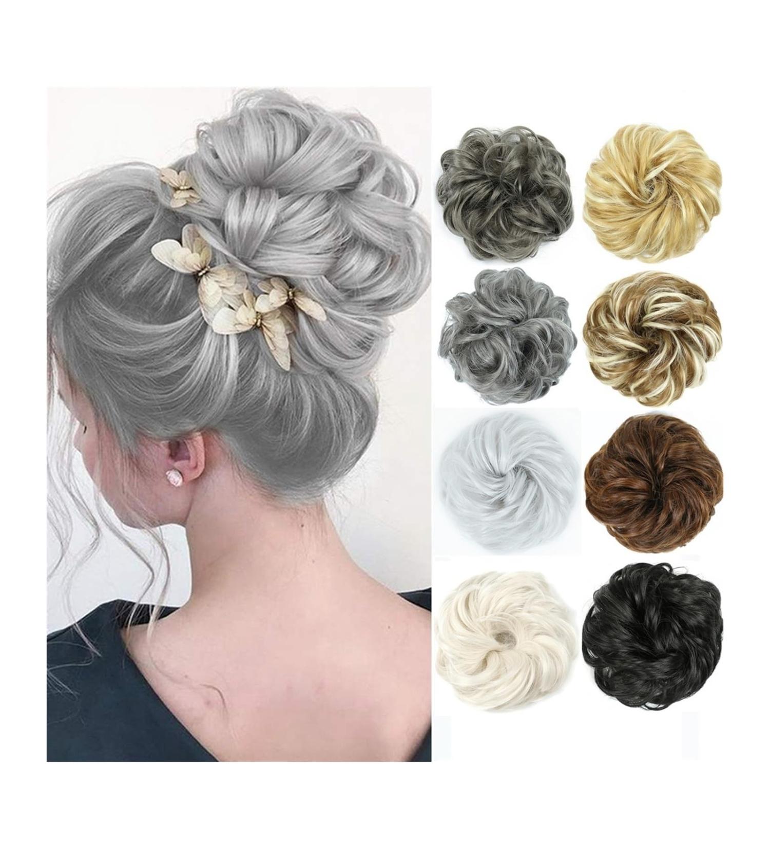 Messy Bun Hair Piece for Women Messy Bun Hair Piece Scrunchies for Women Elastic Band Synthetic Wavy Curly Chignon Ponytail Hair Extensions Thick Updo Hairpiece for Daily Wear Fake Hair Accessories 99j - Buy Online on GoSupps.com