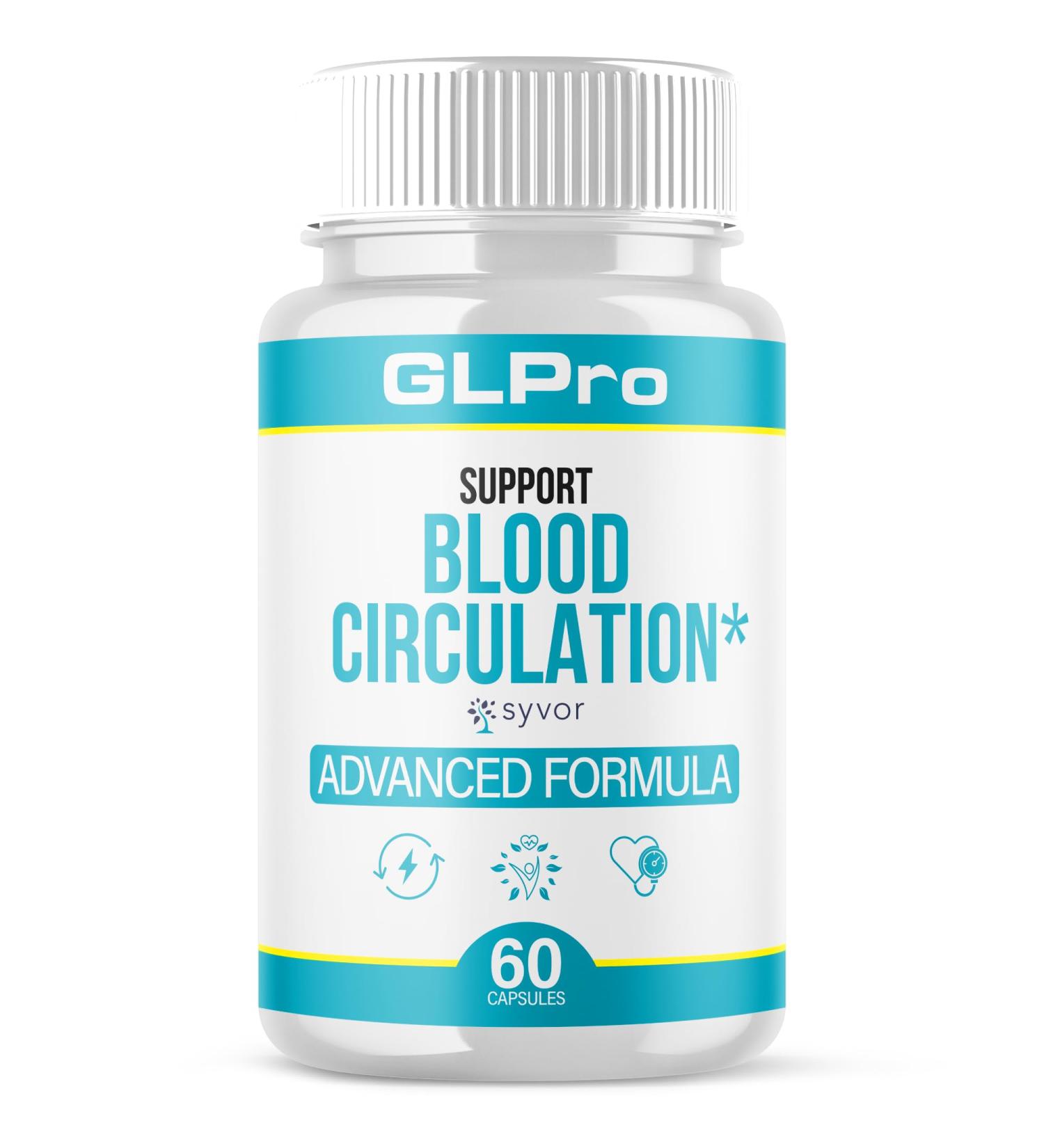 GLPro Blood Capsules Official GLPro Blood Health Support Pills with All Natural Ingredients Advanced Formula Supplement with Maximum Strength Premium Vitamins for Women and Men (60 Capsules) - Buy Online on GoSupps.com