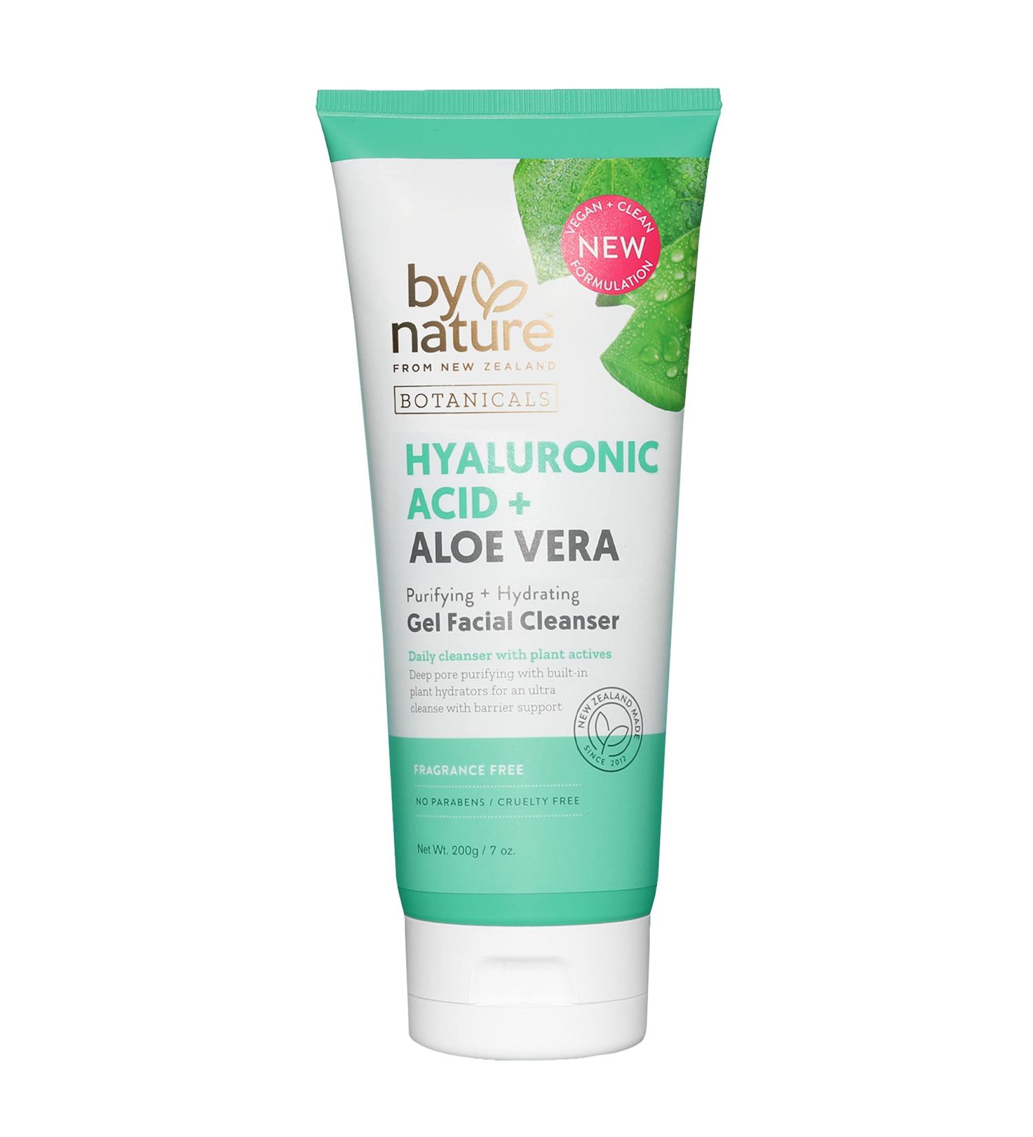 Buy By Nature Hyaluronic Acid & Aloe Vera Facial Cleanser - Hydrate & Brighten Skin | Premium Skincare from New Zealand - 7oz - Buy Online on GoSupps.com