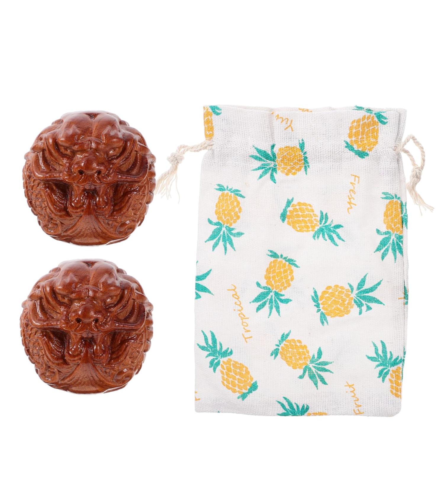 Magiclulu Massage Globe Fitness Balls - Wood Hand Massage Balls for Relaxation & Exercise | Small Gymnastics Balls for Hand Therapy - Buy Online on GoSupps.com