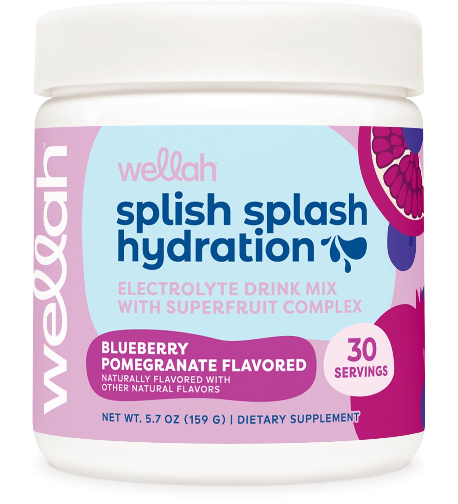 Buy Splish Splash Hydration Electrolyte Drink Mix - Blueberry Pomegranate Flavor (30 Servings) | International Shipping Available - Buy Online on GoSupps.com