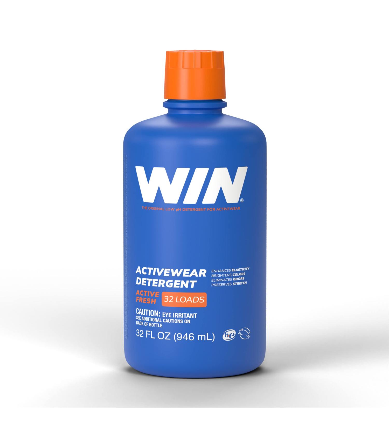 WIN Activewear Laundry Detergent - Preserve Elastic, Brighten Colors, Remove Odors - For Gym & Sports Uniforms - Active Fresh (Blue) - Buy Online on GoSupps.com