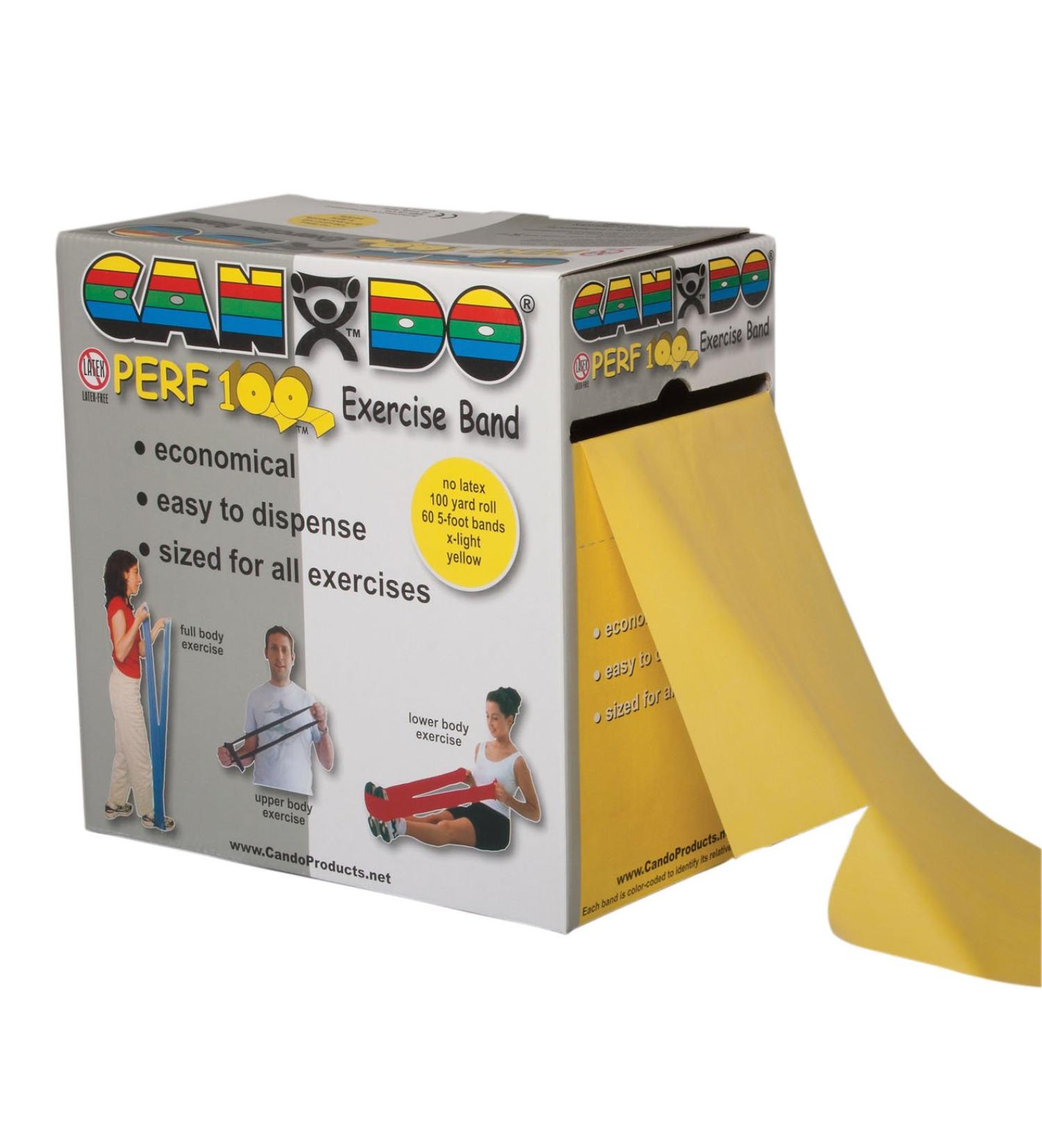 CanDo Perforated Exercise Band Yellow
