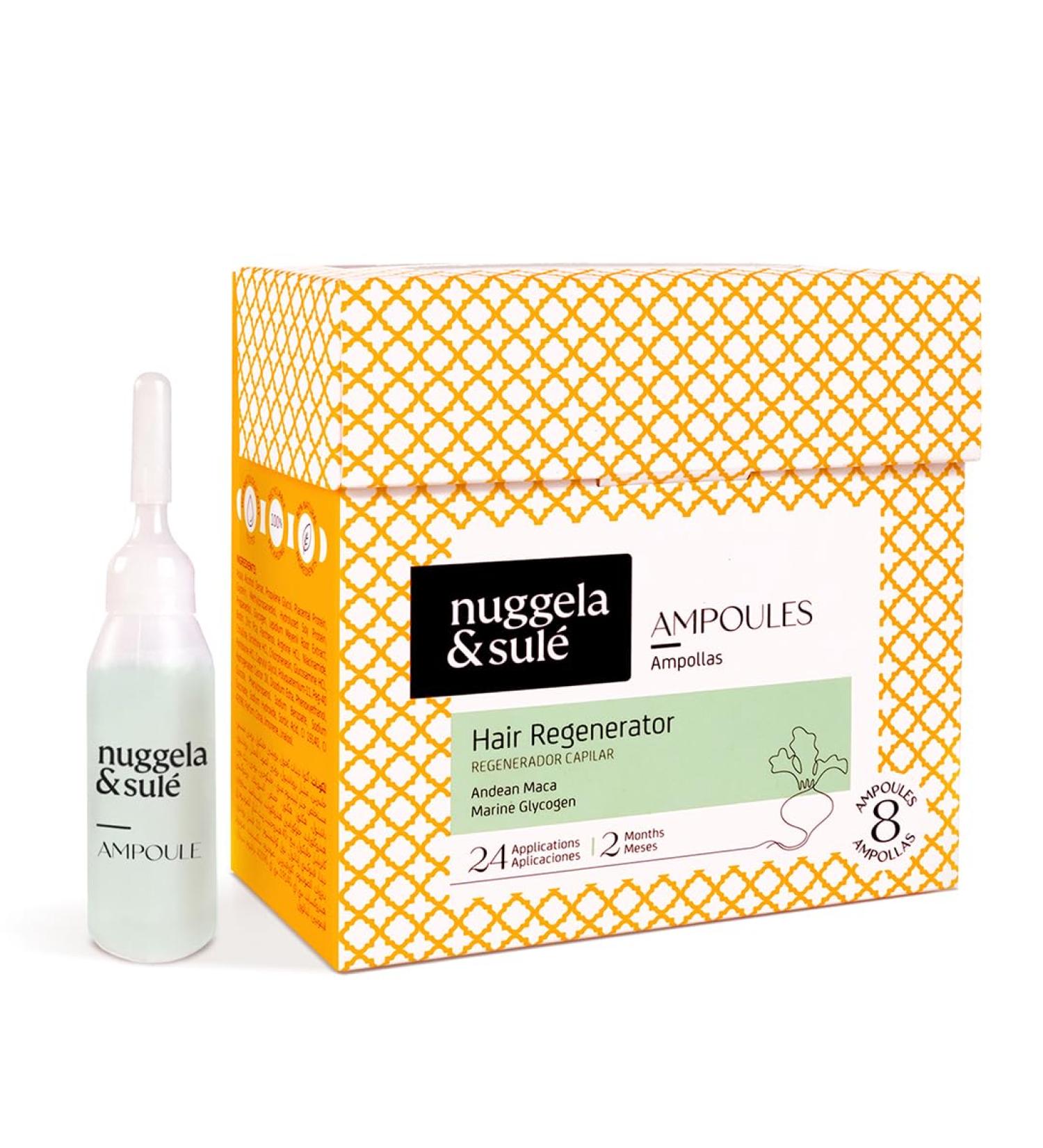 Nuggela & Sul Regenerating Ampoules. Increases hair density and thickness. Specially formulated for thinning areas. Easy to use. 2-month treatment. 8 x 10 ml - Buy Online on GoSupps.com