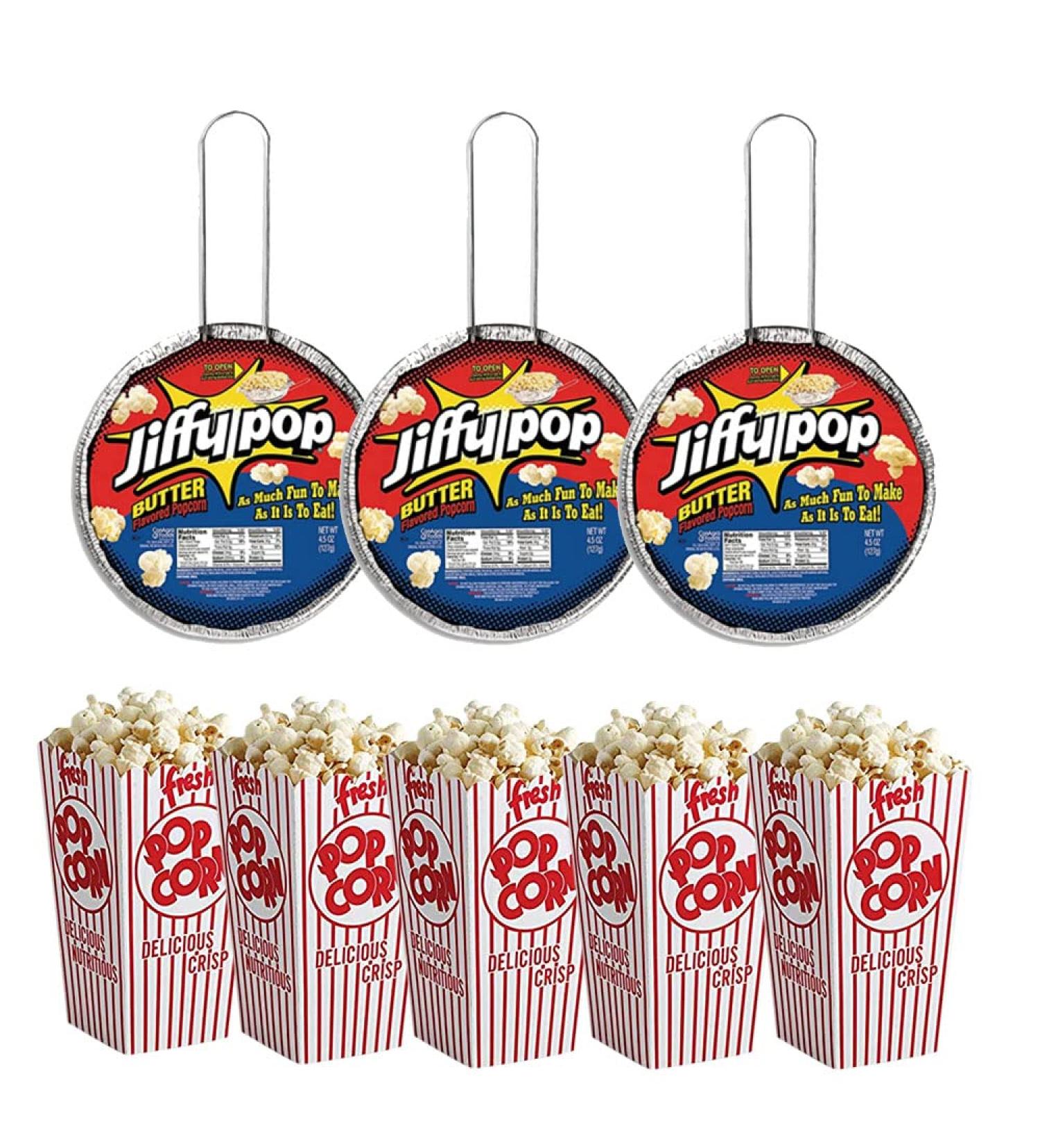 Jiffy Pop Stovetop Campfire Popcorn - Fluffy Butter Movie Popcorn - Dean Products (3) - Buy Online on GoSupps.com