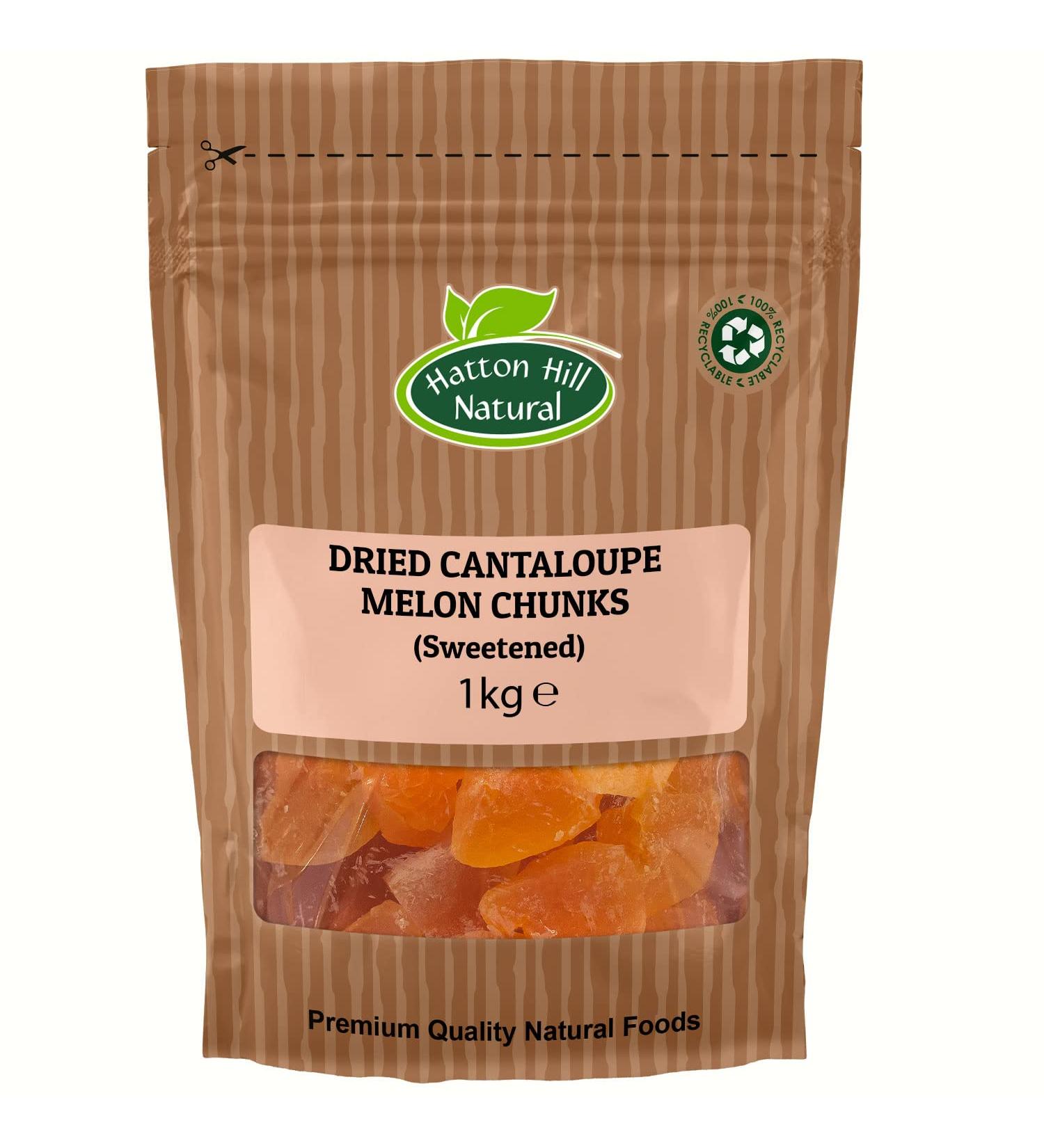 Dried Cantaloupe Melon Chunks (Sweetened) 1kg by Hatton Hill