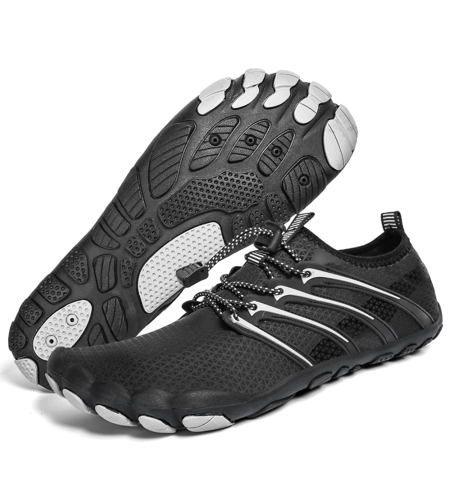 Quick-Dry Aqua Socks for Beach Swim Surf Yoga - Black2618 (Size 12 Women/11 Men) - Buy Online on GoSupps.com