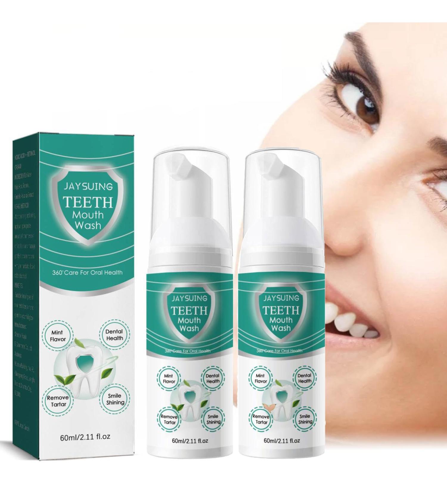 Buy Baking Soda Tooth Mousse & Total Care Mouthwash - Deep Cleaning Foam Toothpaste for Fresh Breath | 2 PCs - Buy Online on GoSupps.com