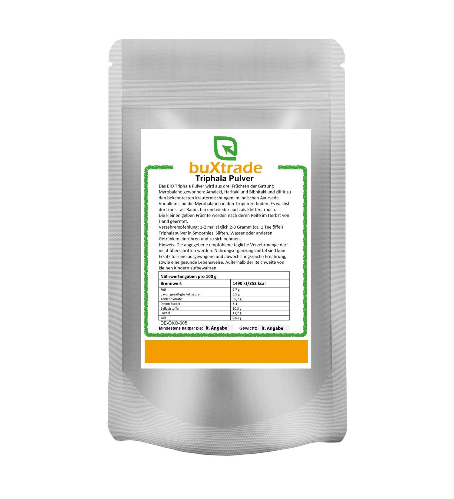 Triphala powder | Superfood | Myrobalan | Bibhitaki | Buxtrade | Various quantities (10 kg)