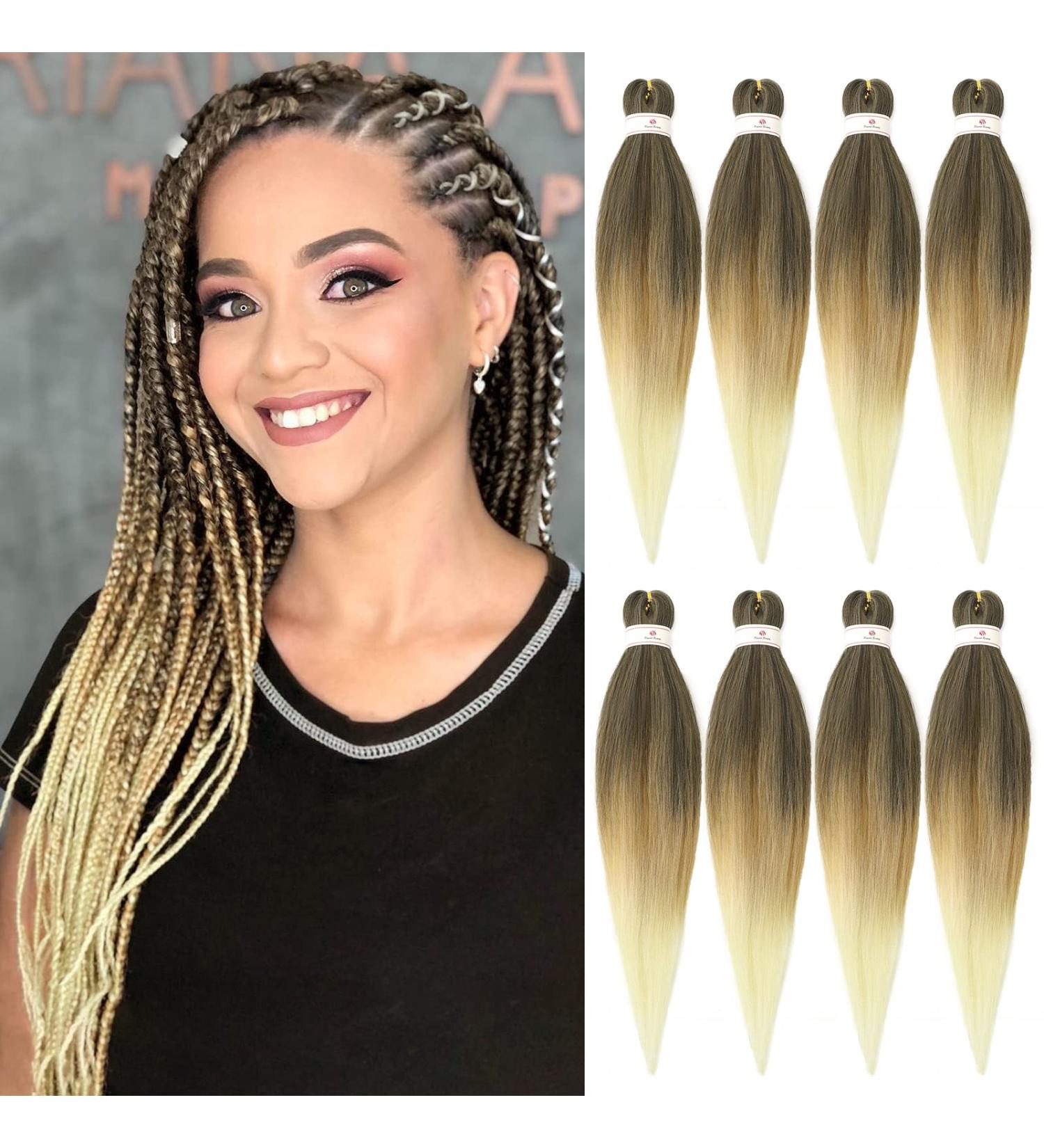 Beyond Beauty 8 Packs Black Pre Stretched Braiding Hair Synthetic Yaki EZ Braiding Coi Leray Braids Knotless Braiding Hair Extensions Pre Stretched Hot Water Setting Crochet Braids 20Inch(1B-27-613) 8Packs--20Inch T1B-27-613 - Buy Online on GoSupps.com