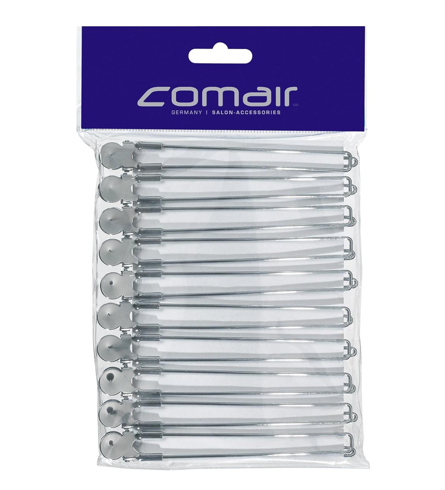 Comair 3150030 Hair cutting clip 10 pcs card 12.5cm chrome