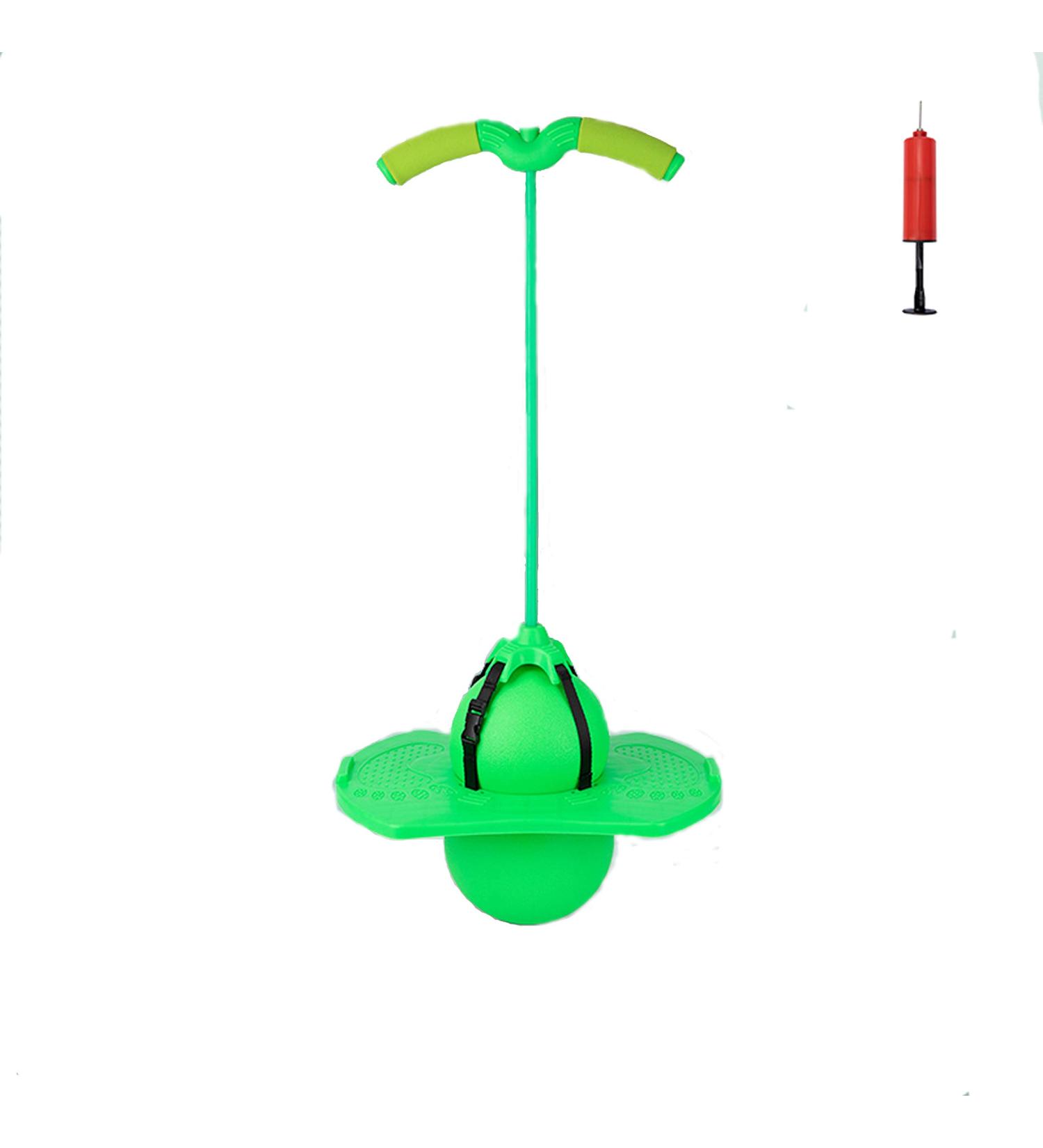 Christoy Pogo Jumper with Handle & Ball Pump - High Jump Bounce Trick Board Toy for Kids & Adults - Safe & Fun Pogo Stick (Green) - Buy Online on GoSupps.com