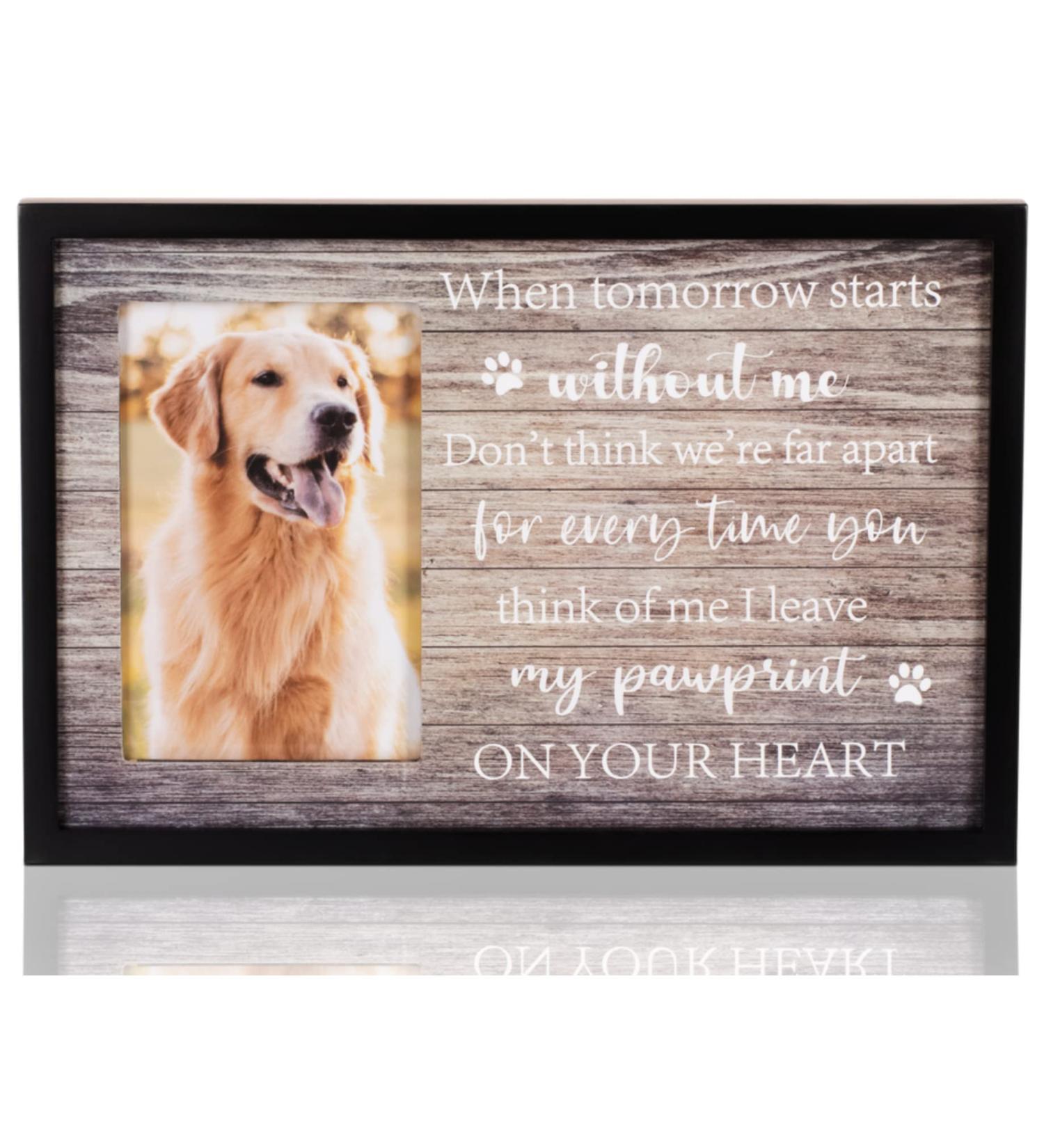 FEATHER & BLOSSOM Dog Memorial Picture Frame - Pet