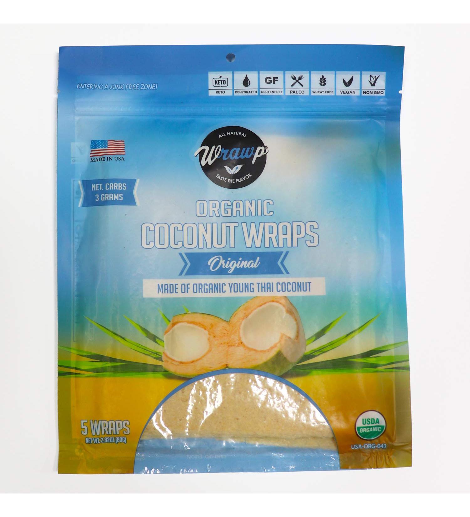 Organic Coconut Wraps - Coco Nori Original (5 Sheets) | Raw, Vegan, Paleo, Gluten Free - Buy Online on GoSupps.com
