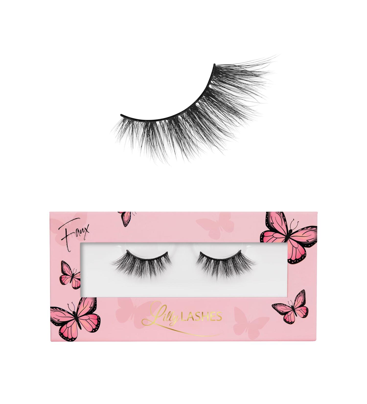 Lilly Lashes Butterfl Eyes Faux Mink Half Lashes - Natural Look Easy to Apply Reusable 20x Sassy Round Style 13mm - Buy Online on GoSupps.com