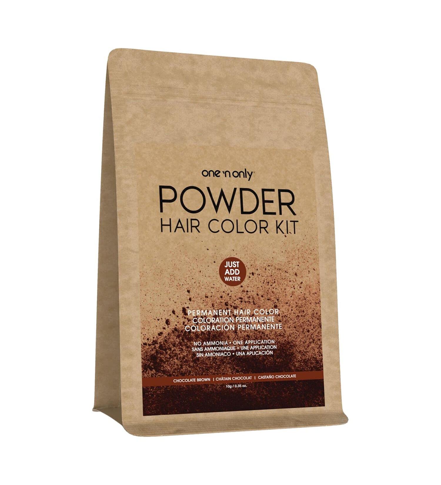 One n Only Powder Hair Color Kit - Chocolate Brown Unisex Hair Color | 0.35 oz - Vibrant Long-lasting Easy Application - Buy Online on GoSupps.com