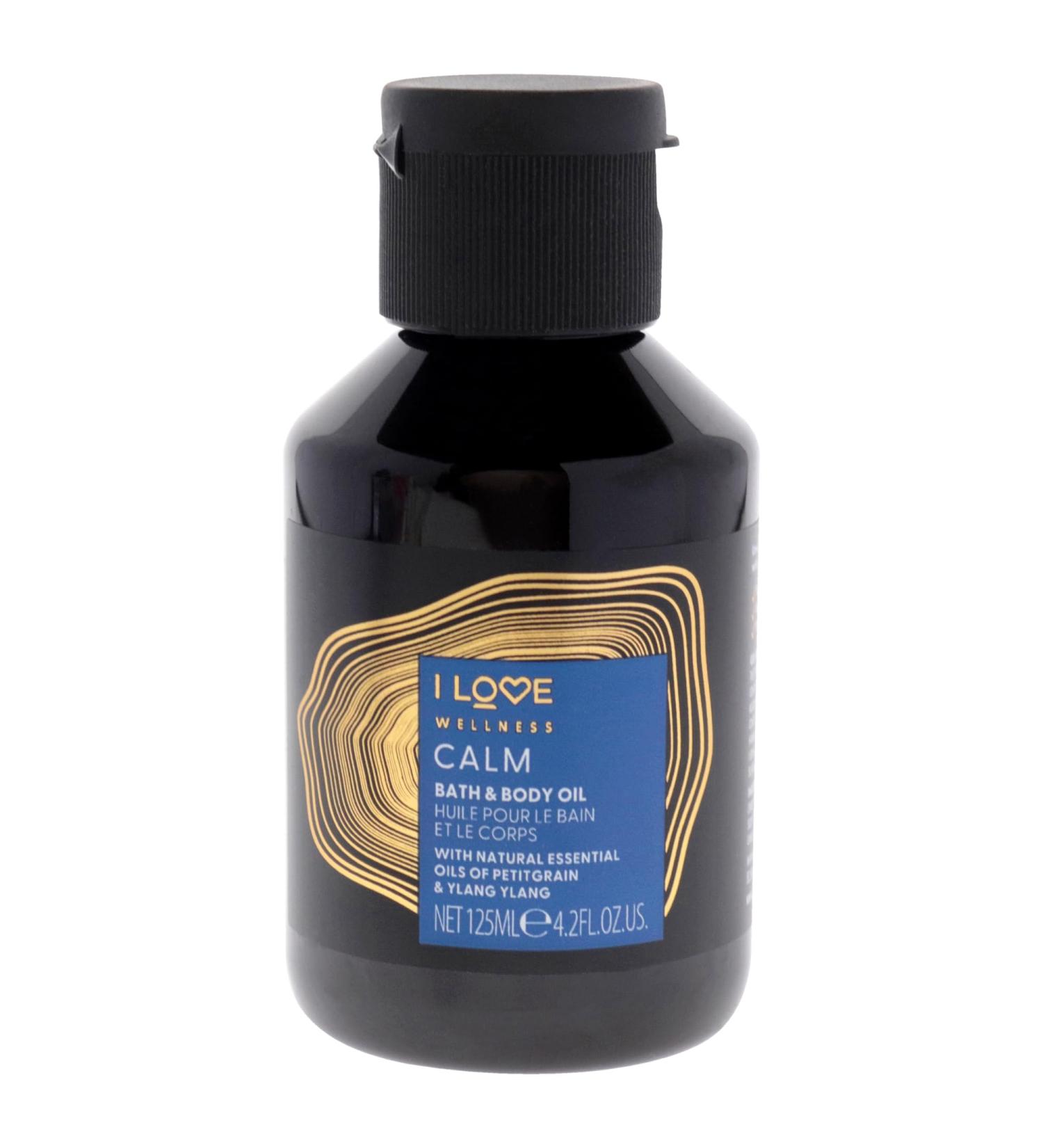 I LOVE Wellness Calm Bath and Body Oil - Relaxing Essential Oil for Dry Skin - Petitgrain & Ylang Ylang - 4.2 oz International Shipping Available - Buy Online on GoSupps.com