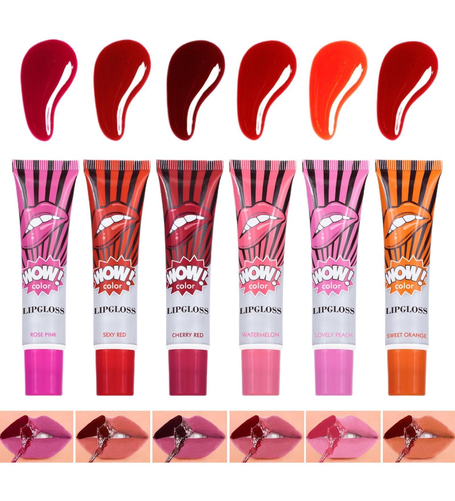  Rukjmqi Peel off lip gloss peel off lip 6 x waterproof lip gloss for women and girls peel Reveal lip stain waterproof lip gloss long-lasting peel off stain for - Buy Online on GoSupps.com