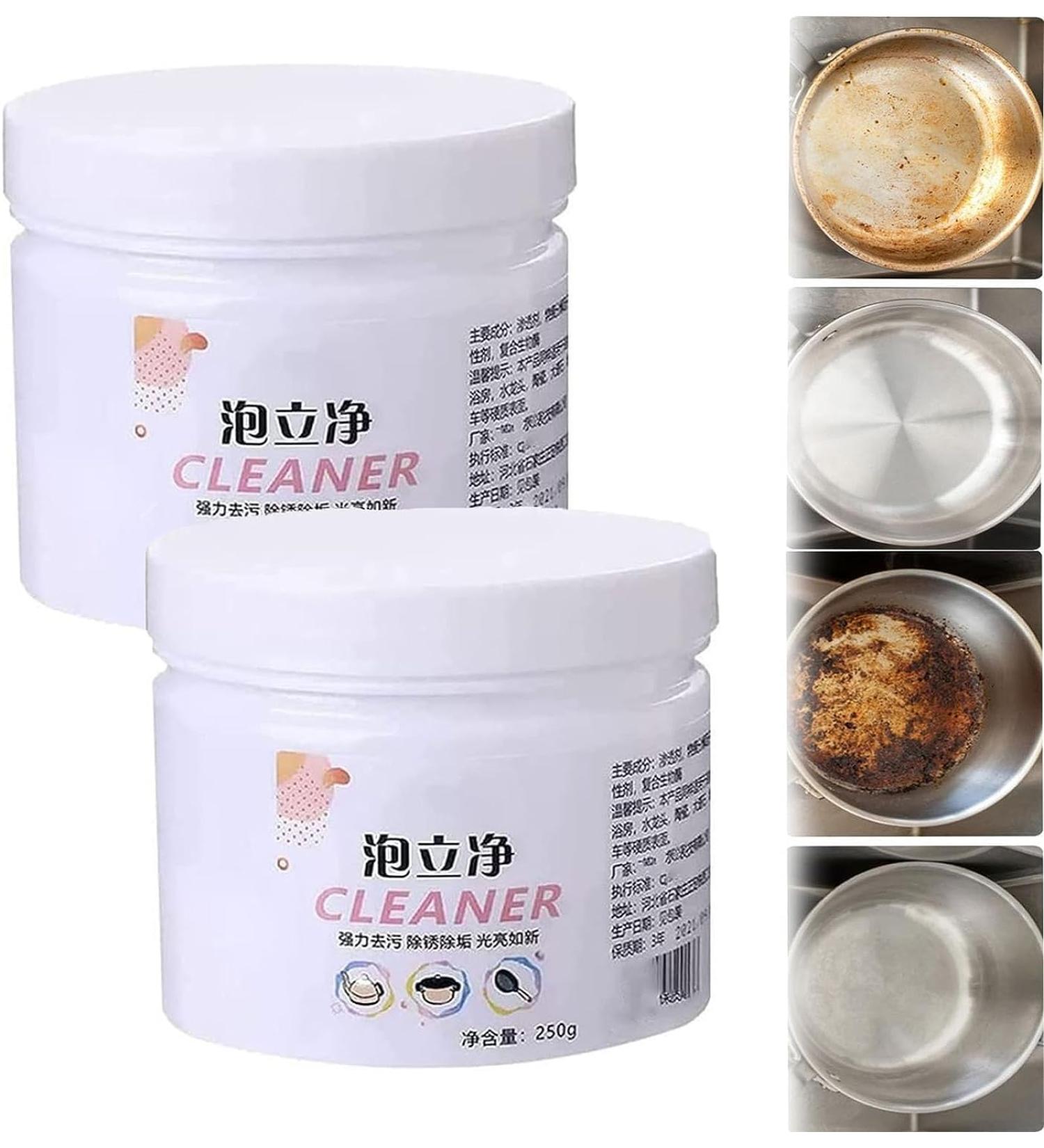 Foam Rust Remover Kitchen All-Purpose Cleaning Powder Multi-Purpose Foam Cleaner Rust Remover Kitchen Instant Cleaning Powder Powerful Kitchen All-purpose Powder Cleaner (2pcs 250g) 2pcs 250g - Buy Online on GoSupps.com