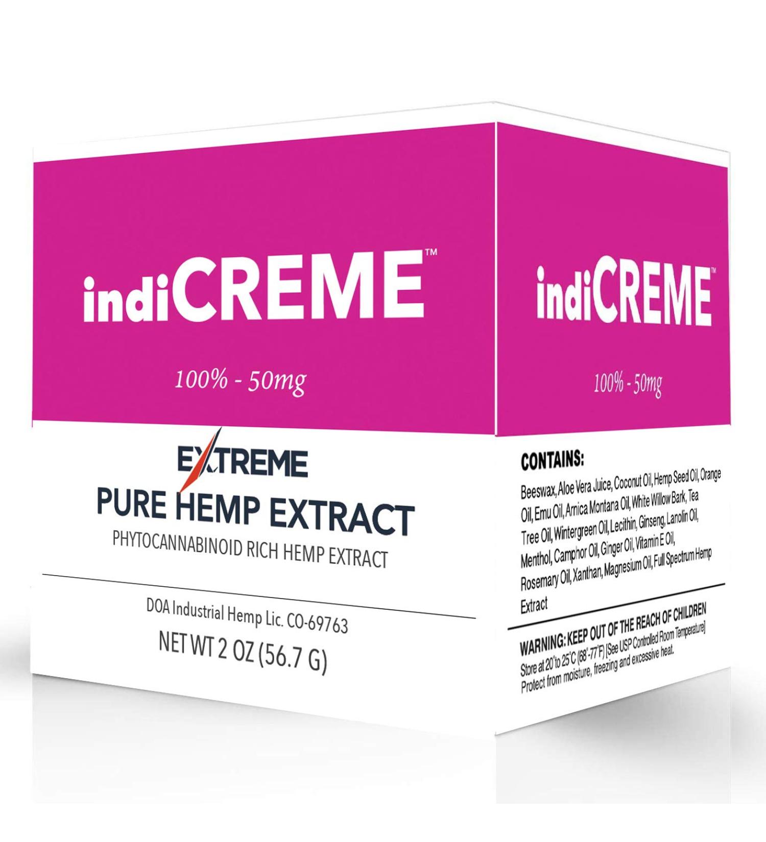 indiCREME Extreme Formula Topical Cream 2oz Jar | All-Natural Ingredients - Buy Online on GoSupps.com