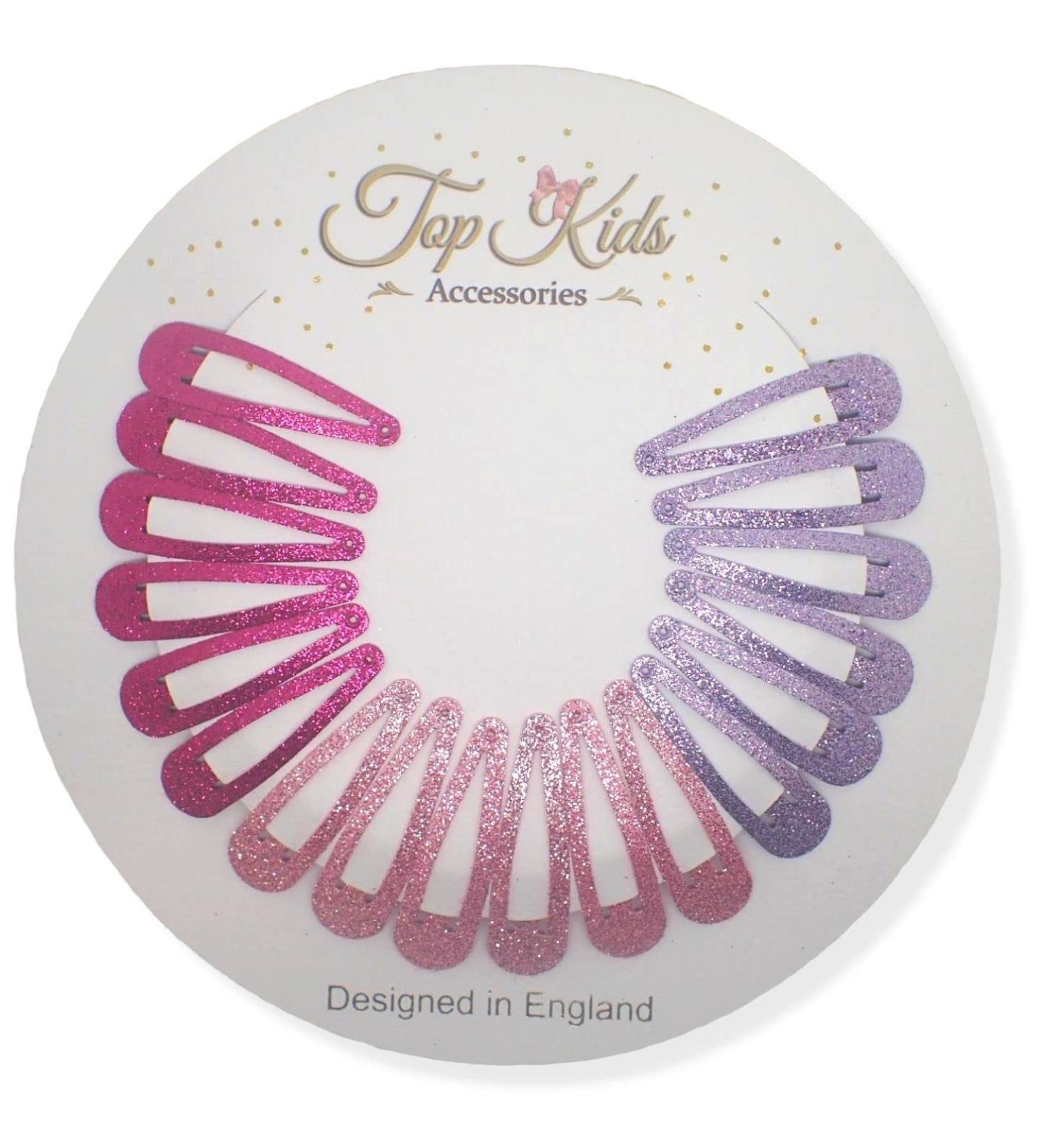 Topkids Accessories Glitter Hair Clip Snap Hair Clips 5cm Hair Accessories for Girls Hair Clips Women Hair Curl Clips Hair Glitter Slides Hair Styling Accessories (18 Pink Tones) - Buy Online on GoSupps.com