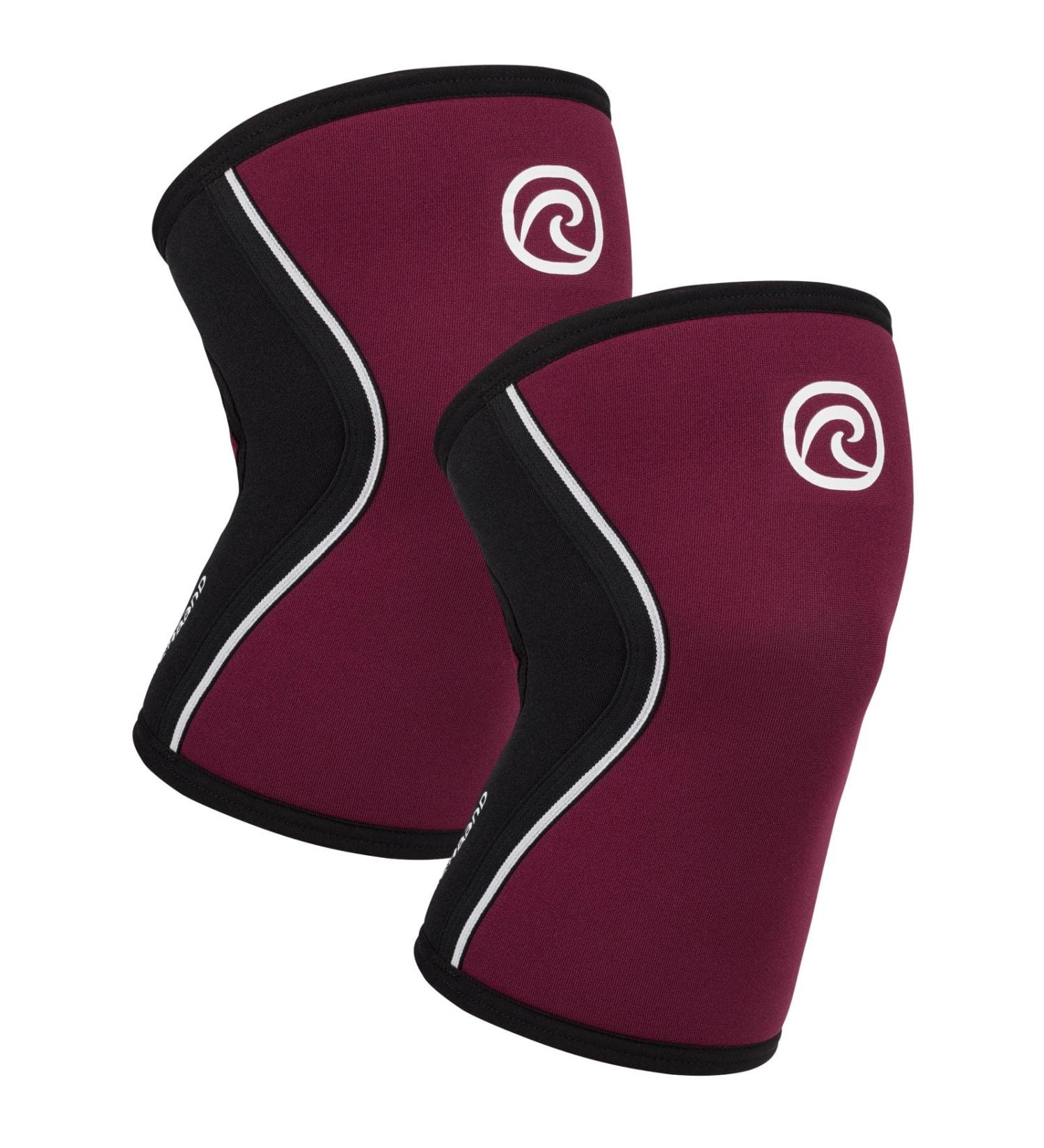 Rehband Knee Sleeve - 5mm Neoprene Support for CrossFit & Heavy Training | Unisex - Burgundy - Various Sizes & Colors - Buy Online on GoSupps.com