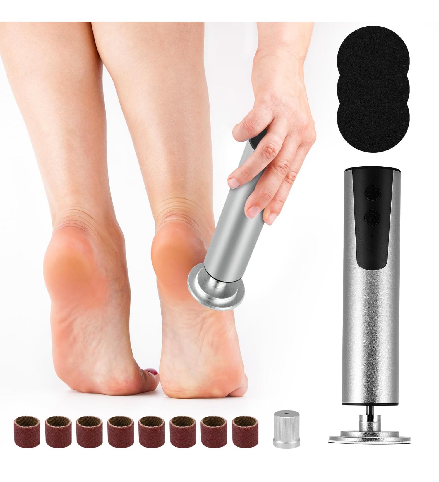 Electric Foot File Hard Skin Remover 2 in 1 Professional Electric Foot Pedicure Tools with 6 Speed Adjustable Foot Callus Remover for Dry Dead Skin Cracked Heels Adjustable Forward & Reverse - Buy Online on GoSupps.com
