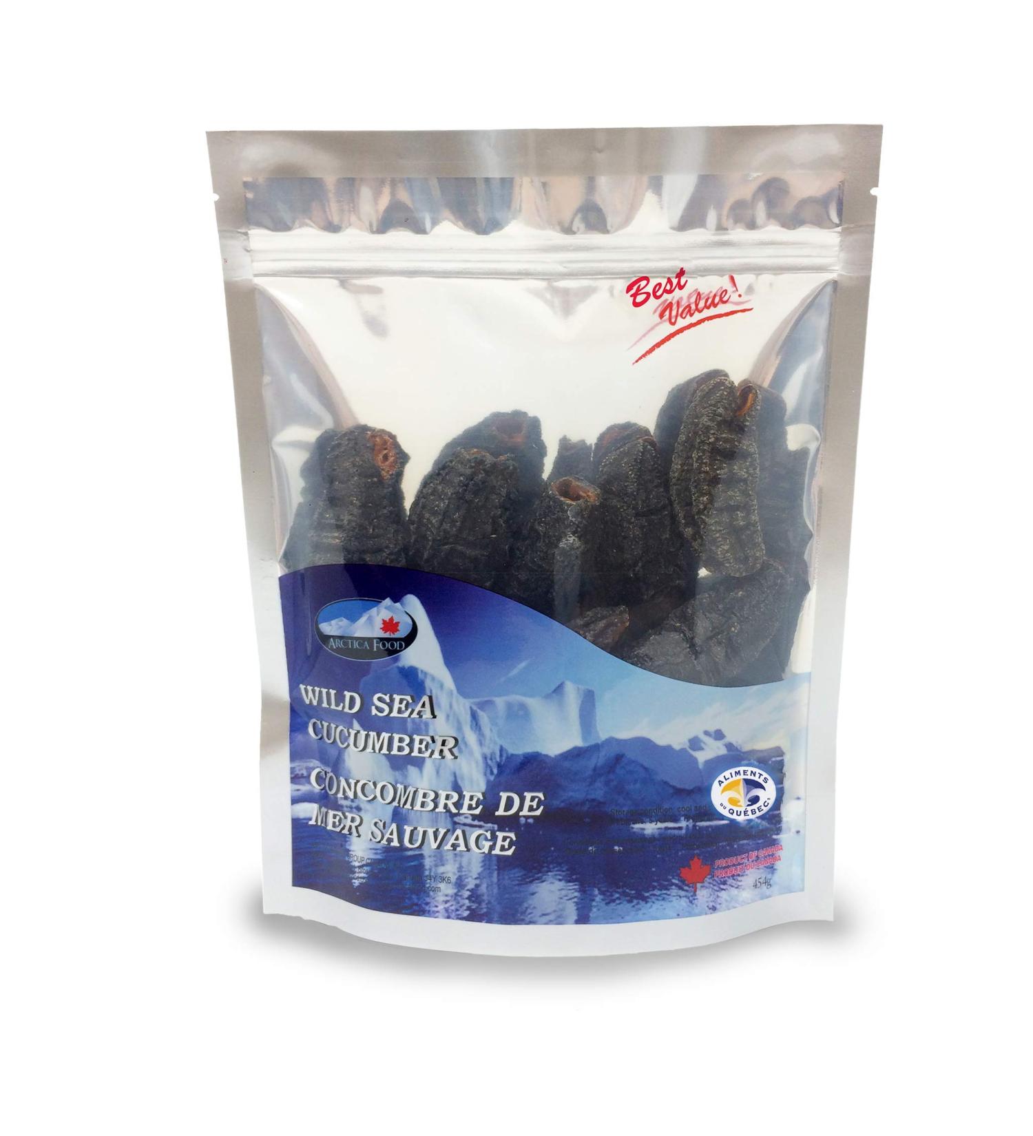 Arctica Food Canadian Dried Wild Sea Cucumber - 0 Trans 0 Cholesterol Low Sodium Great Source of Protein Premium Quality Superfood Value (454g x 1 Pack) 454 g (Pack of 1) - Buy Online on GoSupps.com