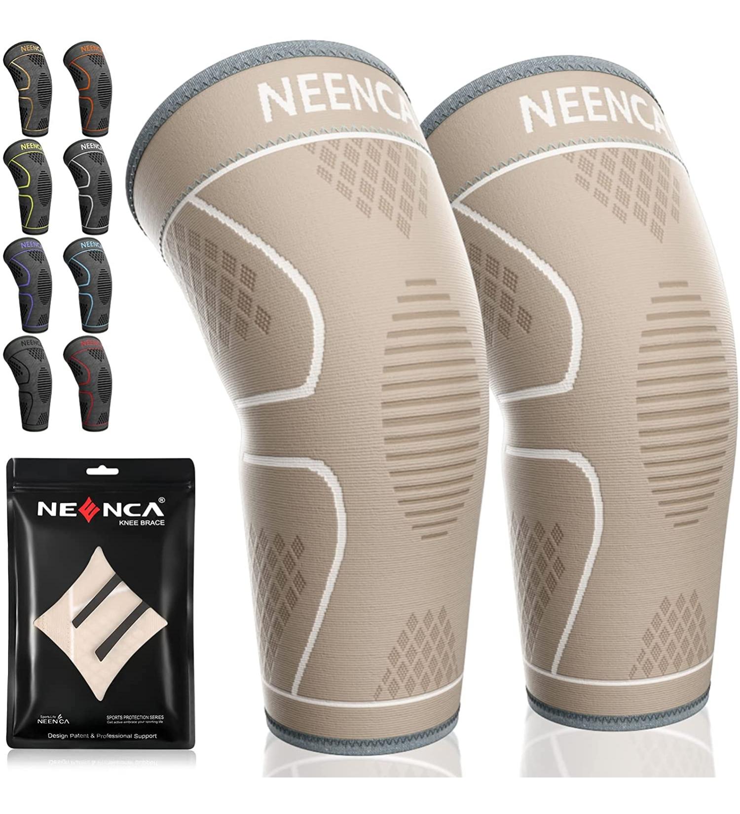 NEENCA 2 Pack Knee Compression Sleeve for Knee Pain Relief and Injury Recovery - Large 2 Pack - Buy Online on GoSupps.com