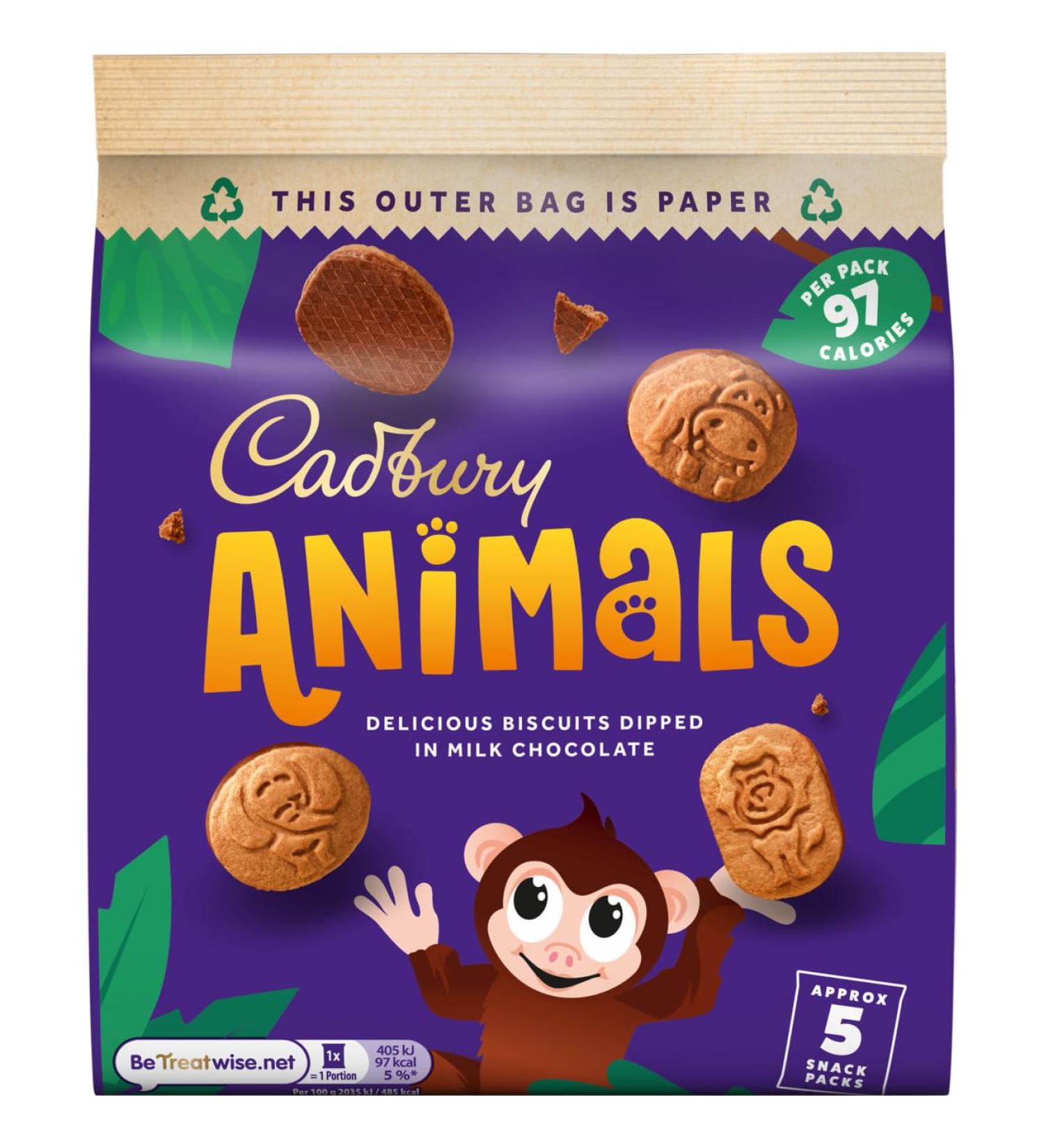 Cadbury Animals Mini Biscuits 99.5g - Delicious Animal-Shaped Snack for Kids and Adults - Buy Online on GoSupps.com