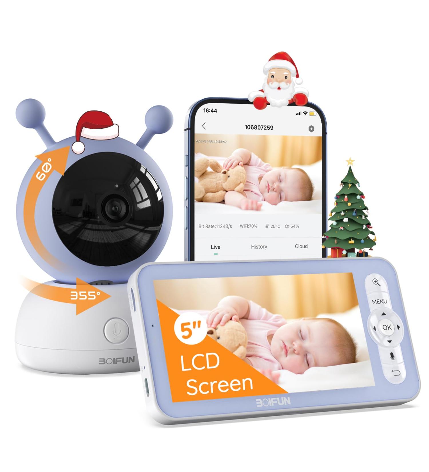 BOIFUN 1080P Wifi Video Baby Monitor Camera with App Control, Motion Detection, Night Vision - Smart Baby Monitor for Android/iOS Smartphone - Buy Online on GoSupps.com