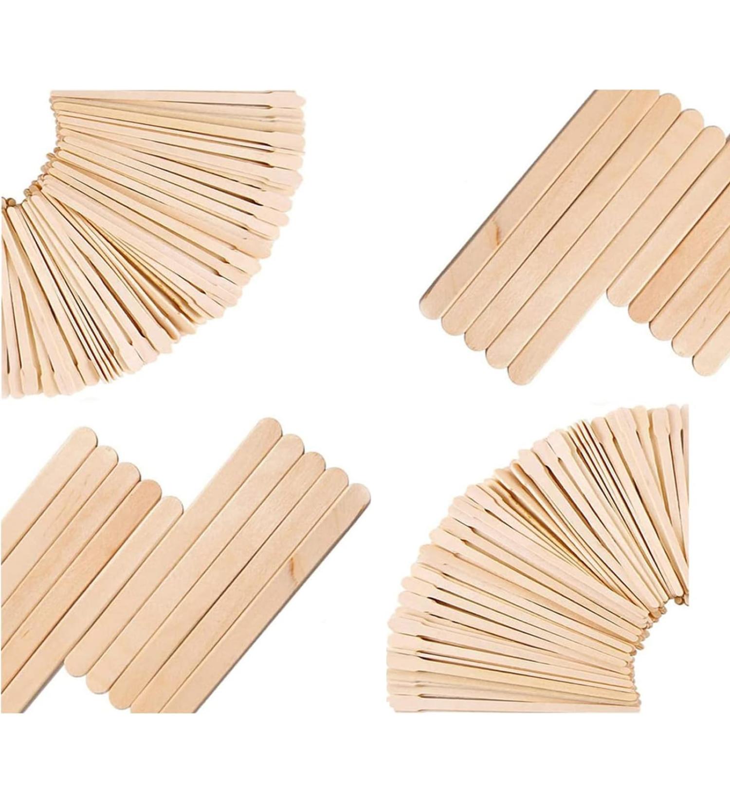 250 Wooden Wax Spatulas | Premium Hair Removal Applicators for Eyebrows & Body | Eco-Friendly Wooden Sticks for Smooth Skin - Buy Online on GoSupps.com