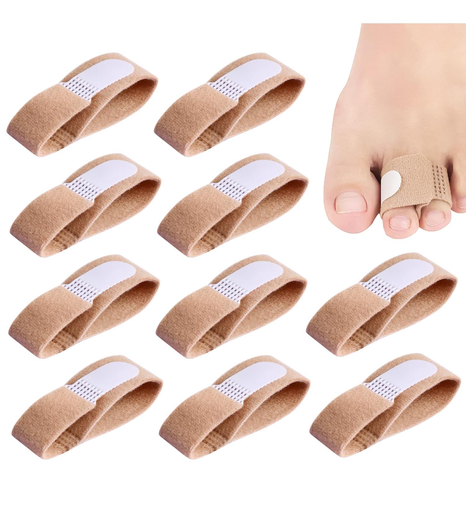 Naapesi Hammer Toe Bandage - 10 Pcs Toe Correctors & Splints for Overlapping Crooked & Broken Toes | International Shipping - Buy Online on GoSupps.com
