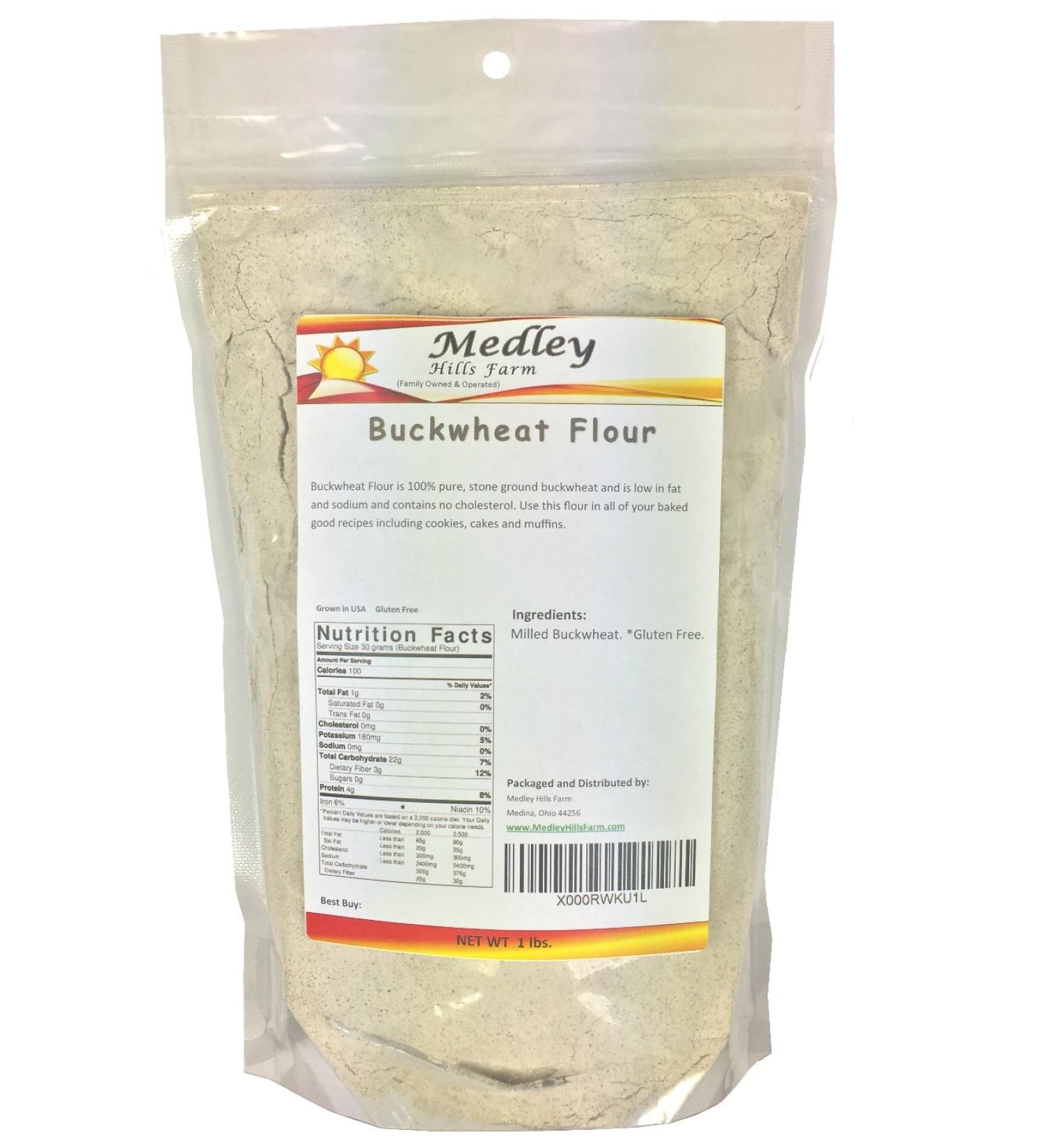Organic 1 lb Buckwheat Flour | Gluten-Free | Grown in USA - Buy Online on GoSupps.com