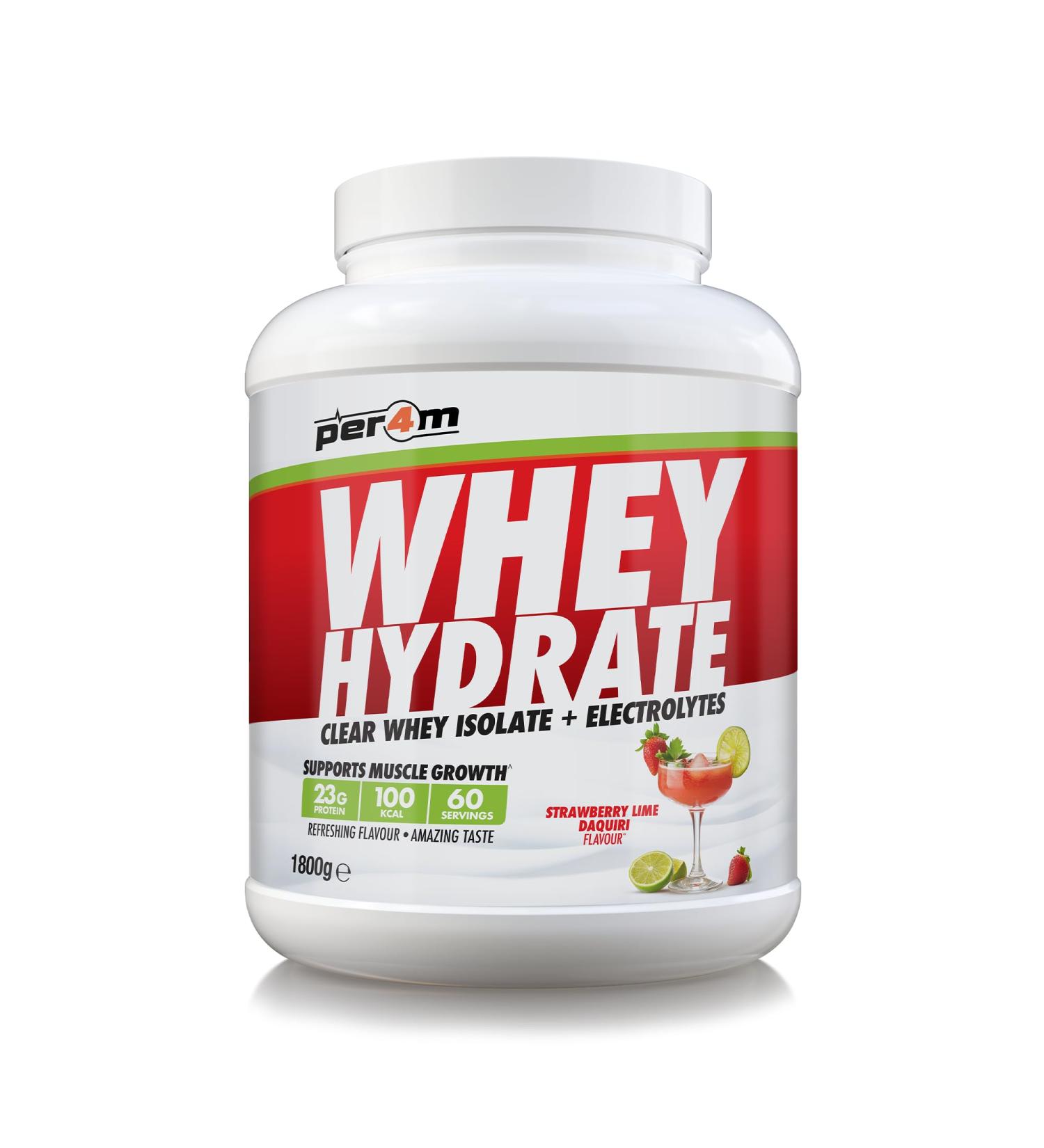 Per4m Whey Hydrate (1800g) Daiquiri fraise-citron vert - Prot ines - Prot ines claires - Buy Online on GoSupps.com