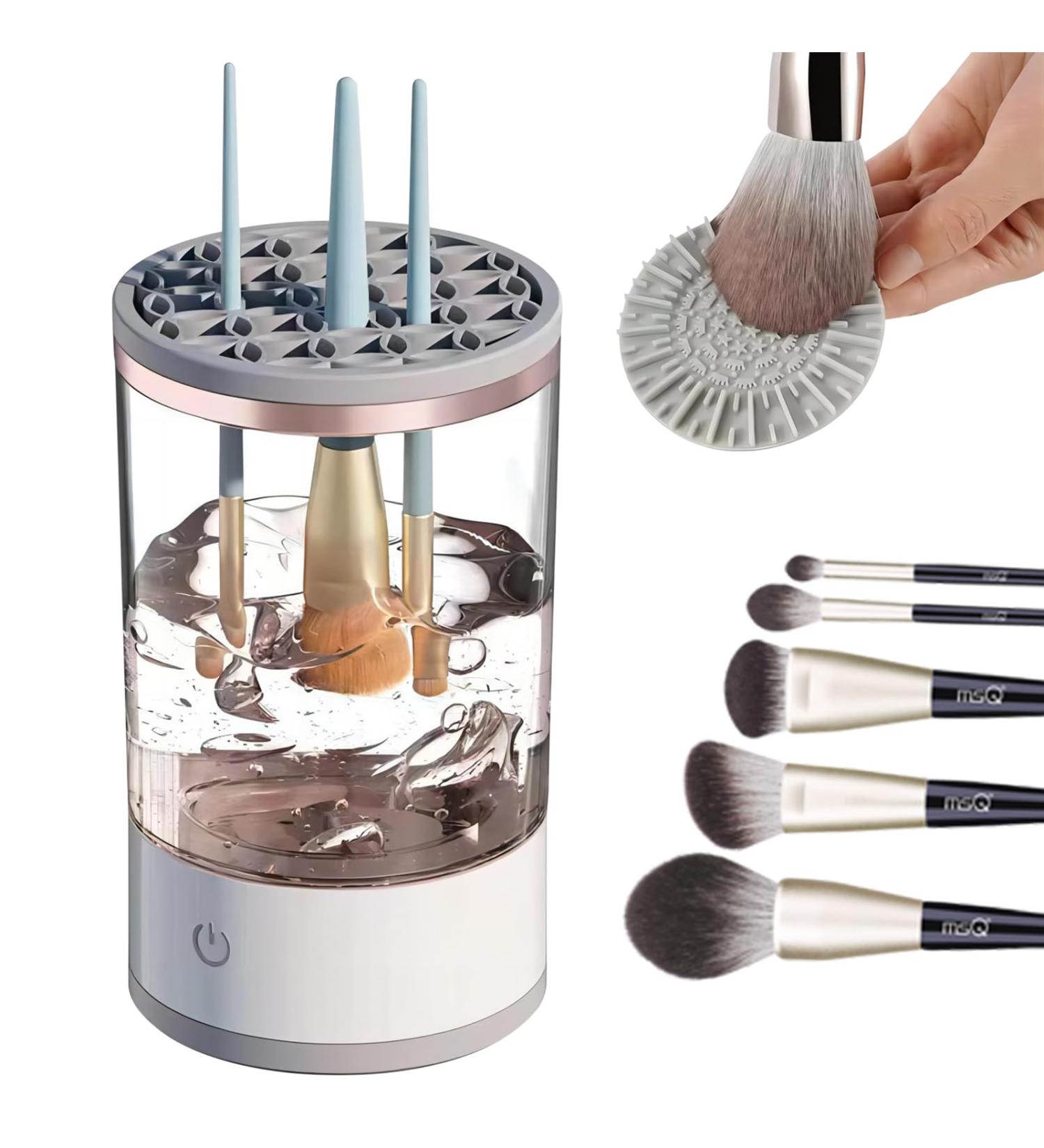 Buy Automatic Makeup Brush Cleaner - Rechargeable Quick Dry Transparent Washer for Effortless Cleaning - Buy Online on GoSupps.com
