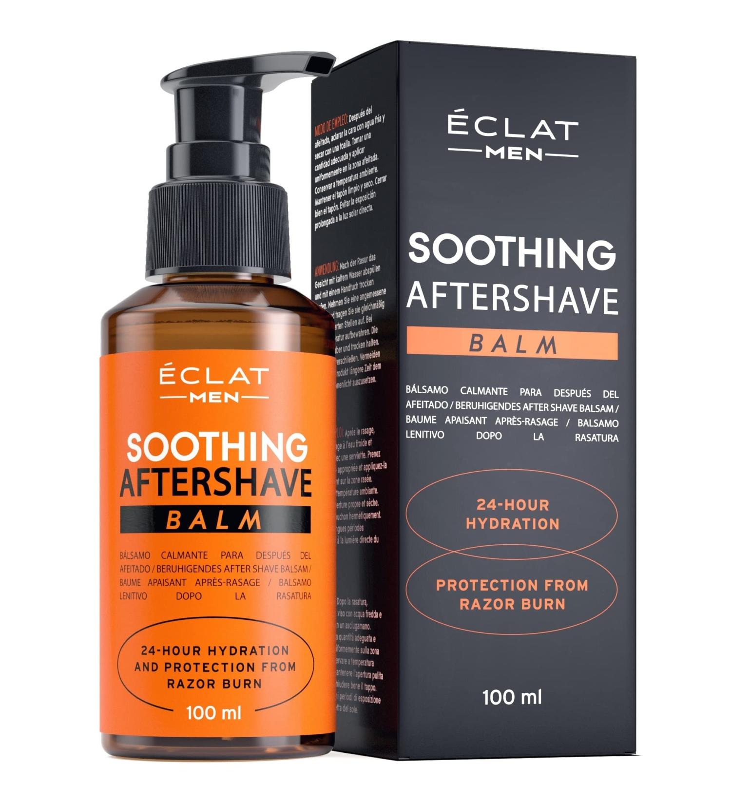 Eclat Skincare Men's Aftershave Balm - Reduces Razor Burn, Bumps & Redness, Hydrating Organic Formula - Buy Online on GoSupps.com