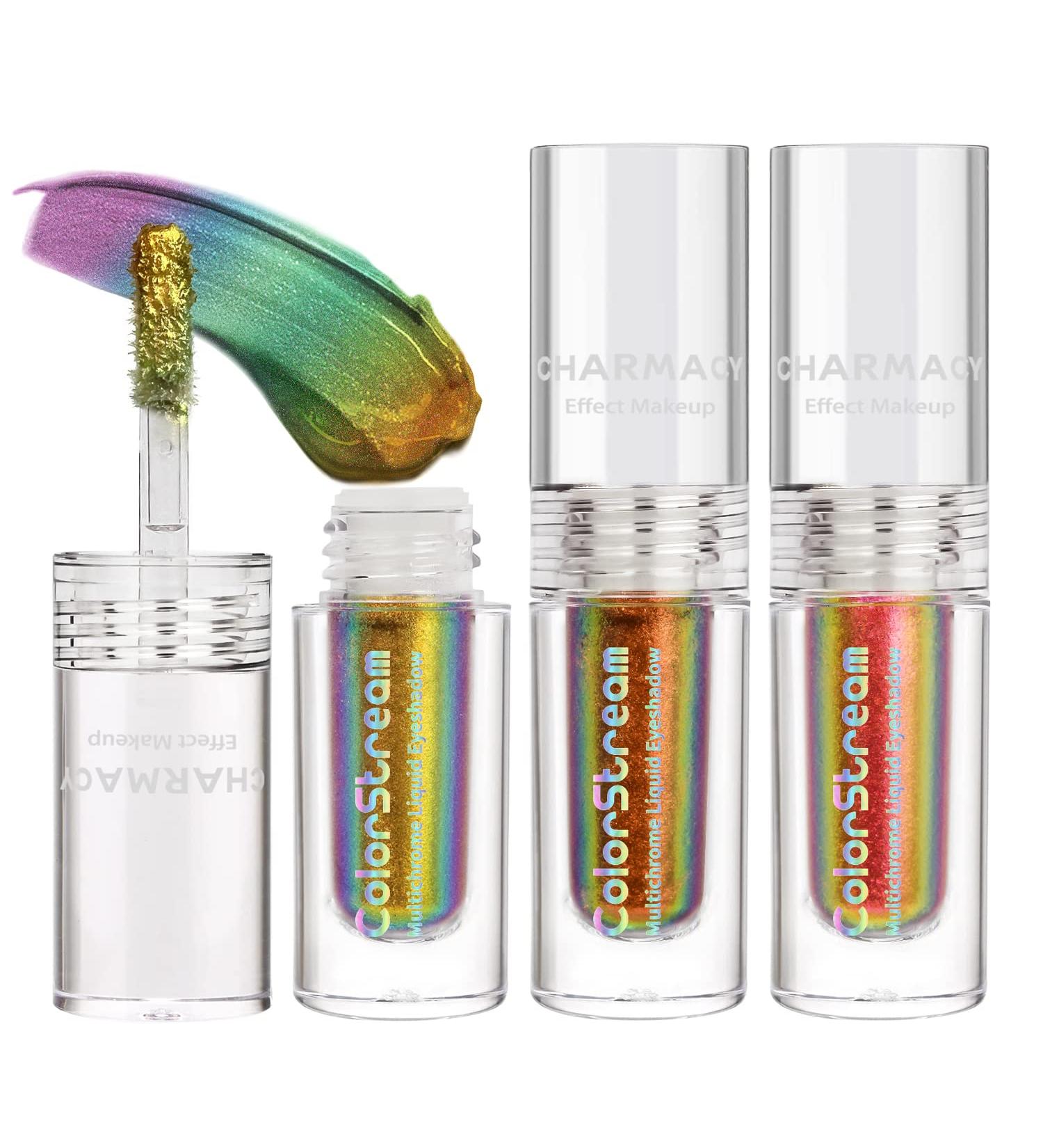CHARMACY Liquid Duochrome Eyeshadow - Multi-Dimensional Metallic Pigments for Long-Lasting Glitter Eye Looks - Sparkling Shiny Makeup for Beginners (301) - Buy Online on GoSupps.com