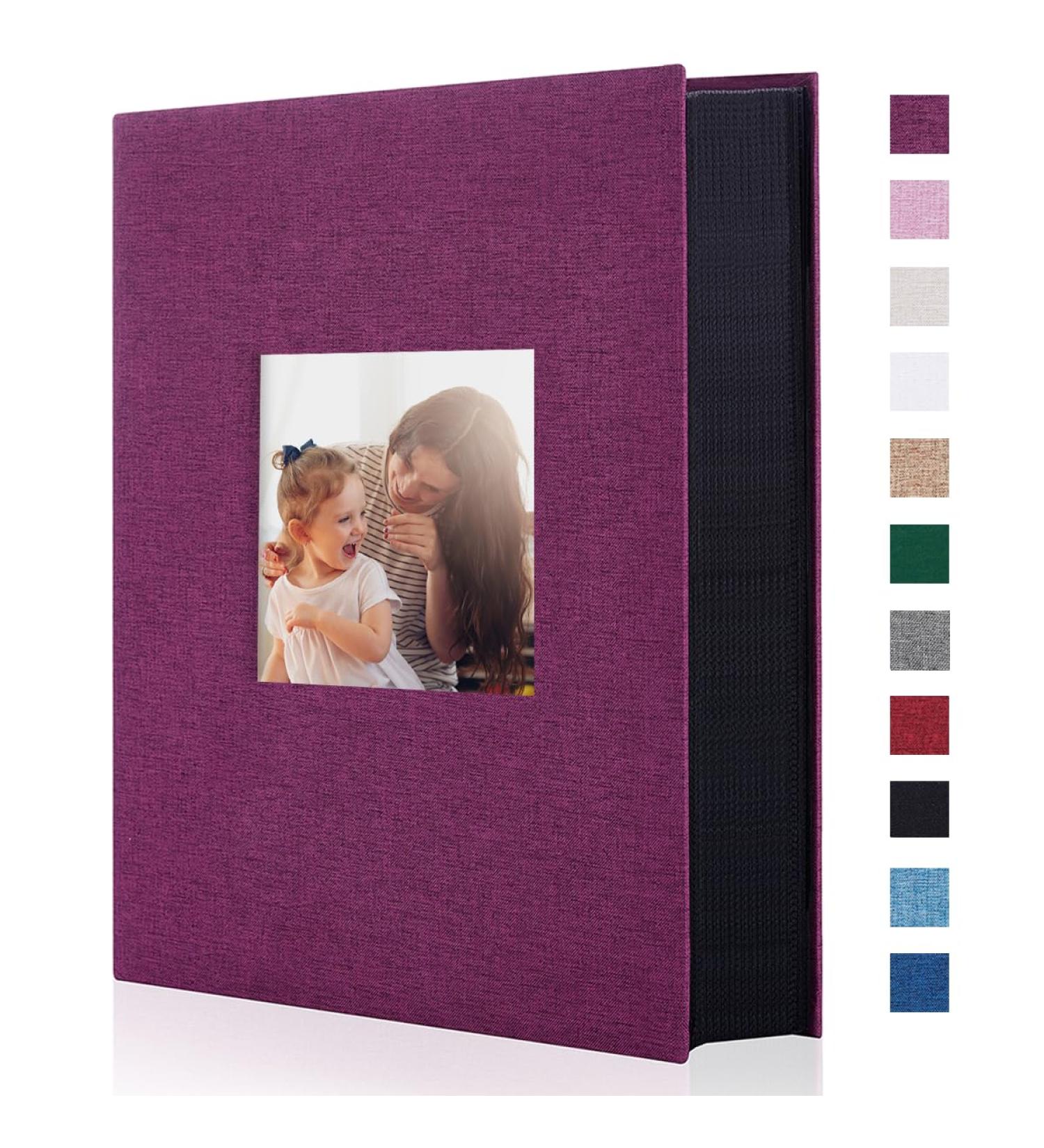 Miaikoe 6x4 Photo Album - 300 Pockets Purple Linen Album Book for Family Wedding Anniversary - Holds 300 Horizontal 10x15cm Photos - Buy Online on GoSupps.com