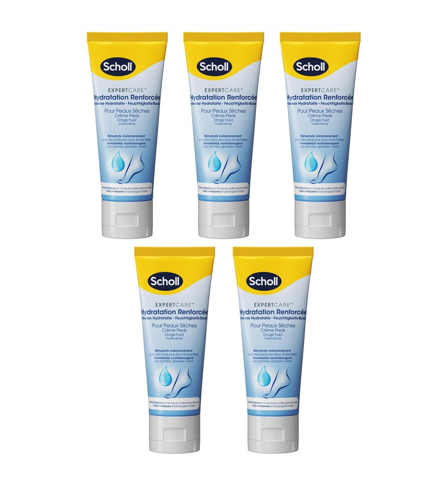 SCHOLL Pack of 5 Reinforced Hydration Creams for Dry Skin - 75 ml - Buy Online on GoSupps.com