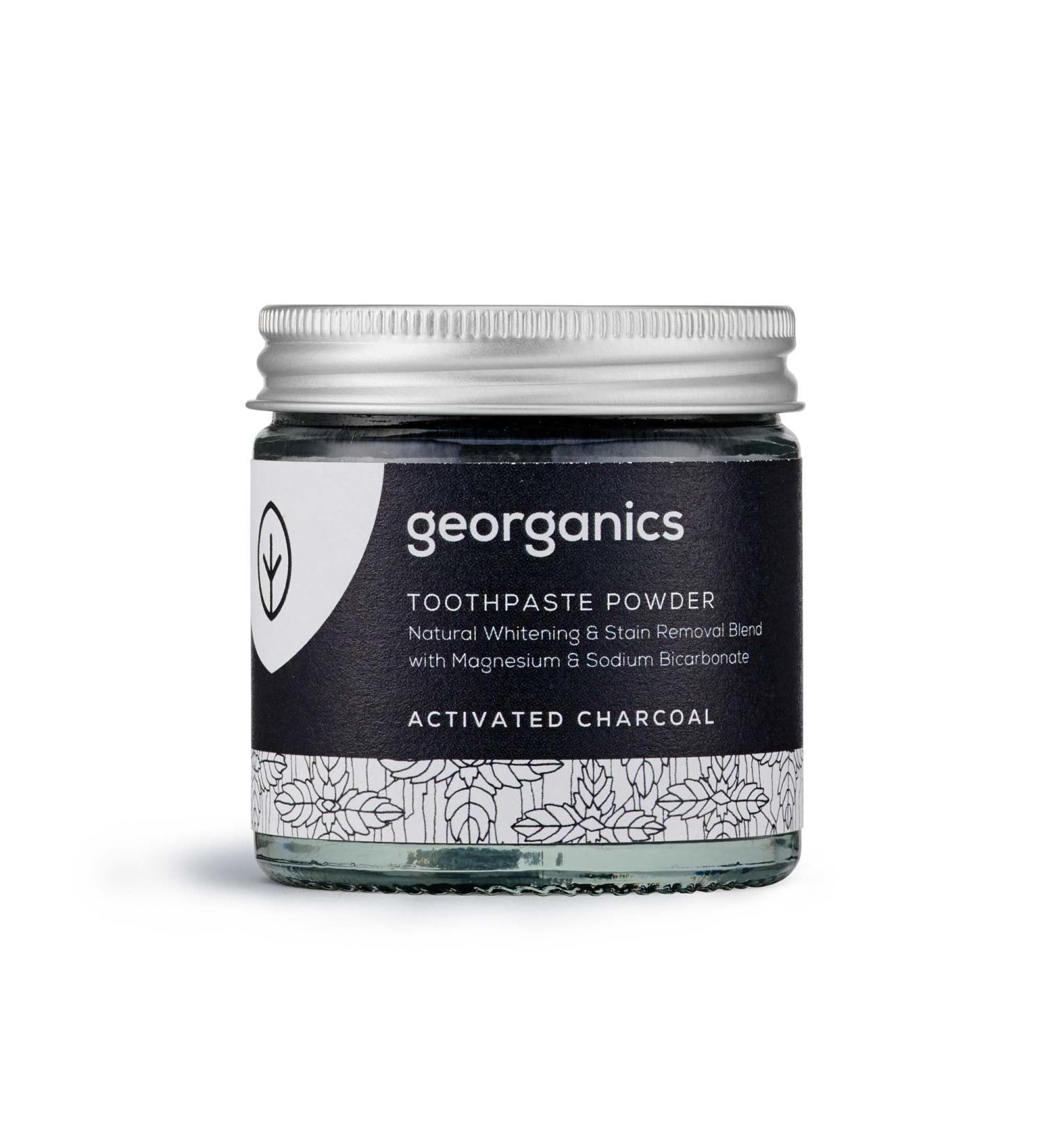 georganics Georganics Mineral Tooth Powder - Activated Charcoal Teeth Whitening & Stain Removal Powder - 100% Natural - SLS Glycerin & Fluoride Free - Certified Natural Vegan - Buy Online on GoSupps.com