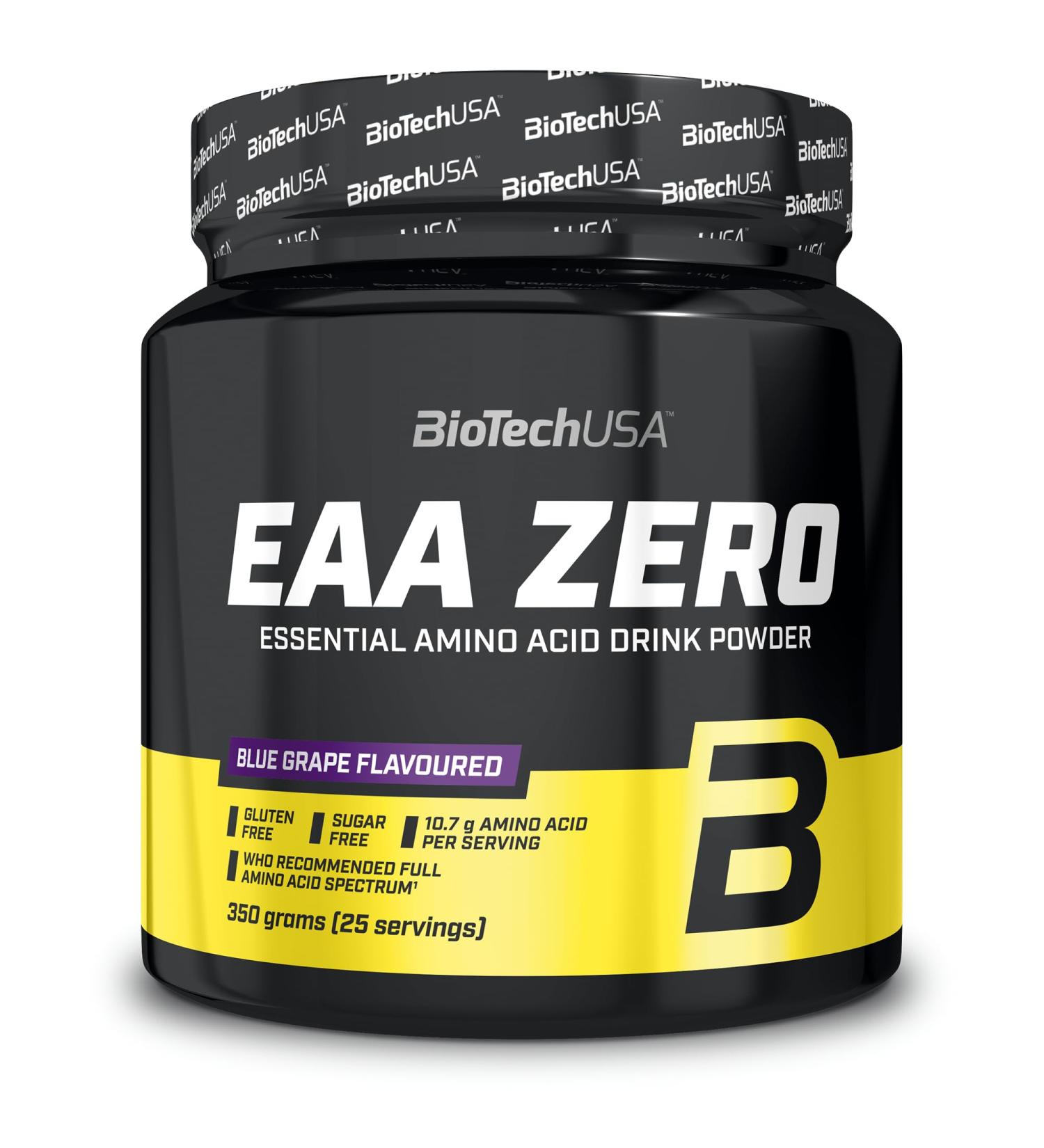 BiotechUSA EAA Zero - Essential Amino Acids 7160mg/Serving Sugar-Free & Gluten-Free 350g Blue Grape Flavor - International Shipping Available - Buy Online on GoSupps.com