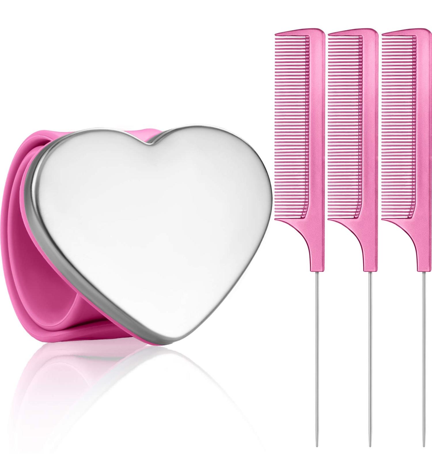 Magnetic Wrist Pin Holder & Comb Set - Pink | Sewing & Hair Styling Accessories - Buy Online on GoSupps.com