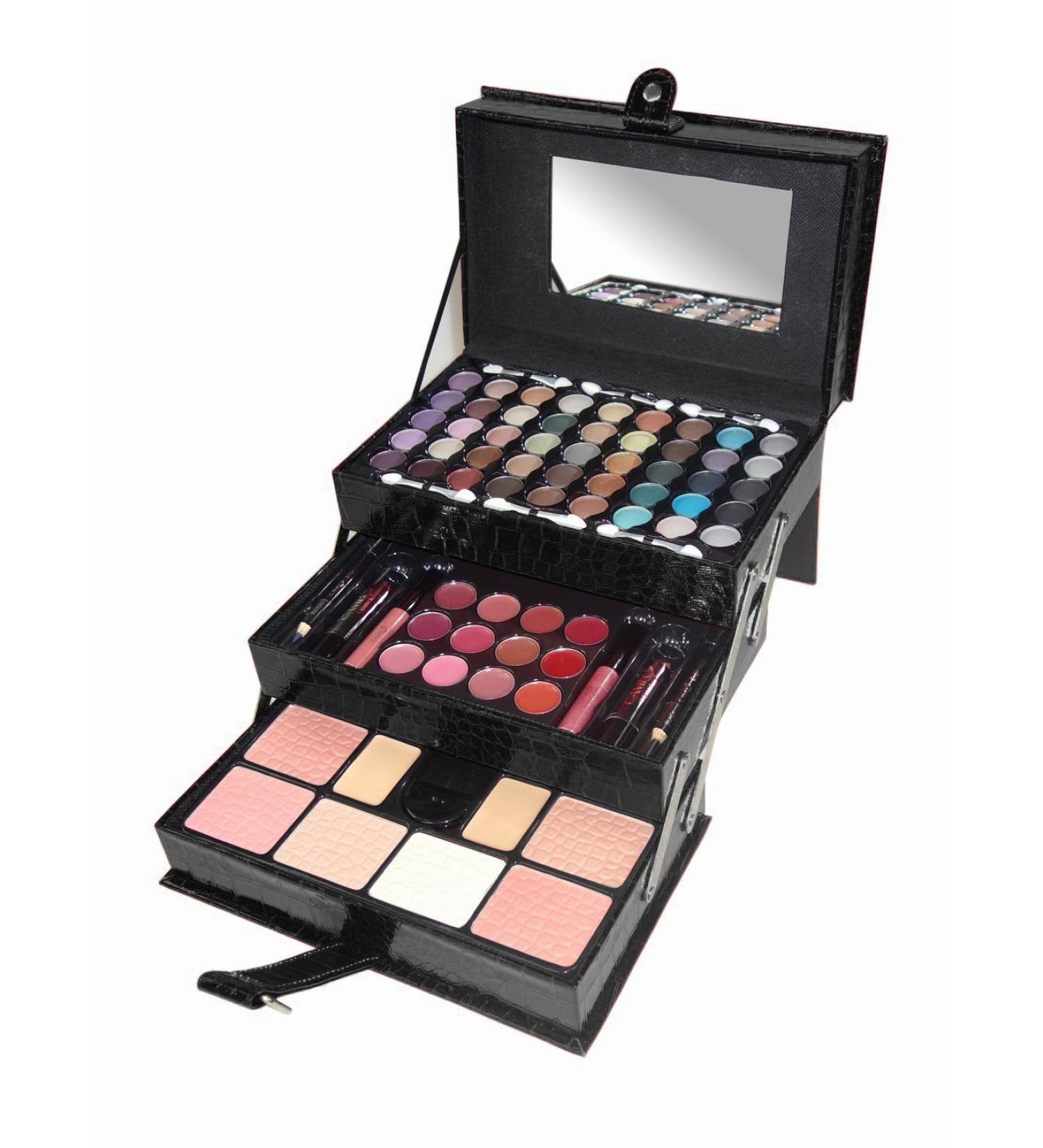 Cameo Matte All-in-one Makeup Kit Crocodile Leather Black