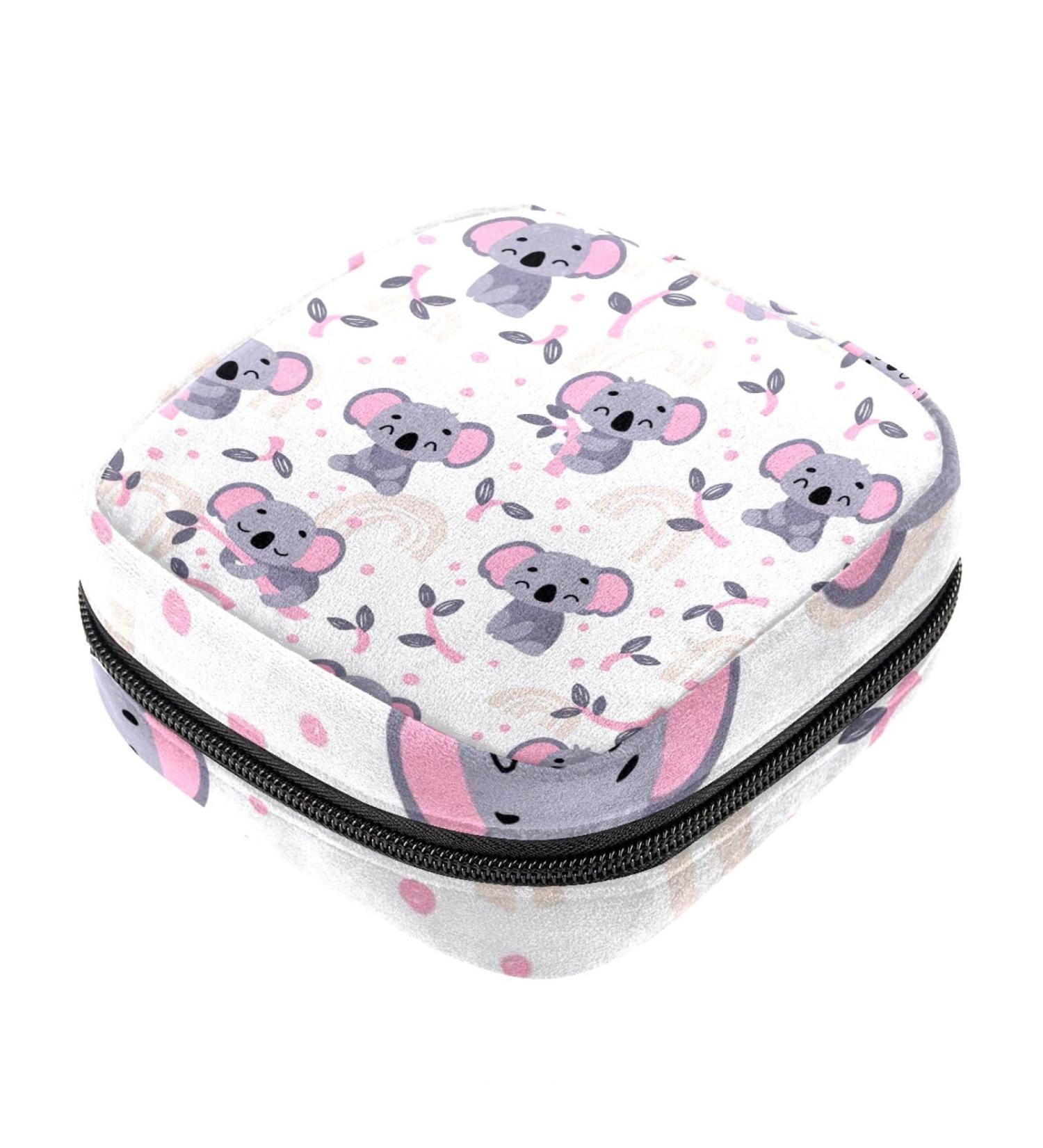 Koala Rainbow Menstrual Cup Pouch & Sanitary Napkin Storage Bag - Multicolor (Color 5) - Buy Online on GoSupps.com