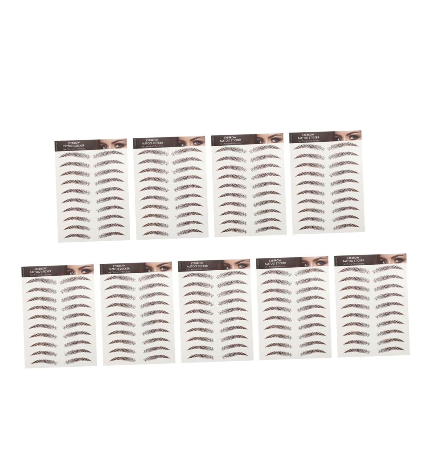 MAGICLULU 9 Sheets Waterproof Eyebrow Stickers Eyebrow Grooming Shaping Kit Makeup Brow Sticker Cosmetic Hair - Buy Online on GoSupps.com