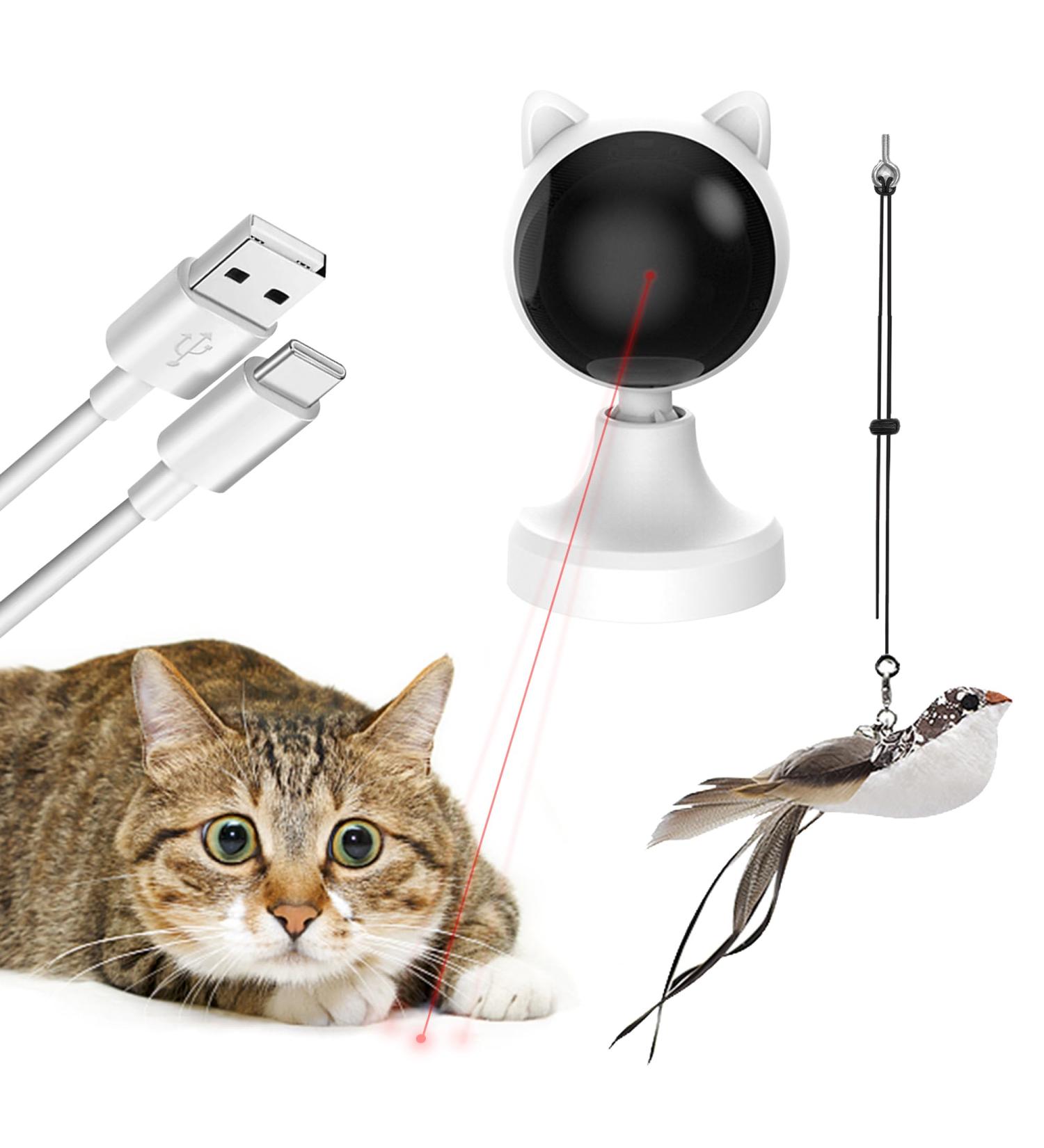 Buy TRHIMLSBRAD Rechargeable Laser Cat & Dog Toys - Automatic Interactive Bird Laser Toy for Pets - Buy Online on GoSupps.com