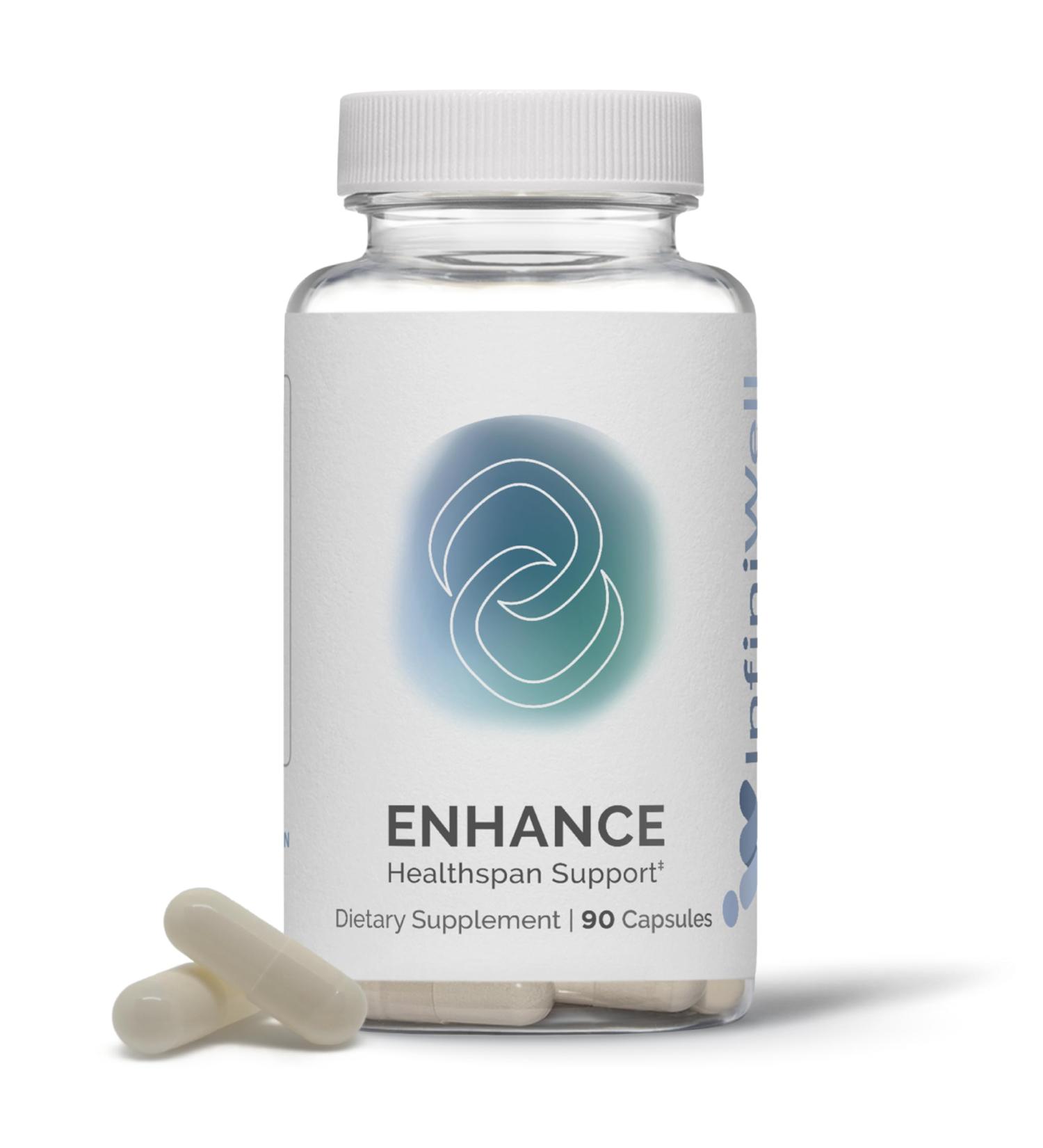 InfiniWell Enhance - Healthy Aging Longevity Supplement with Trimethylglycine (TMG)- Encourage Cellular Renewal & Mitochondrial Health - Help Promote Healthspan & Epigenetic Aging (90 Capsules) - Buy Online on GoSupps.com