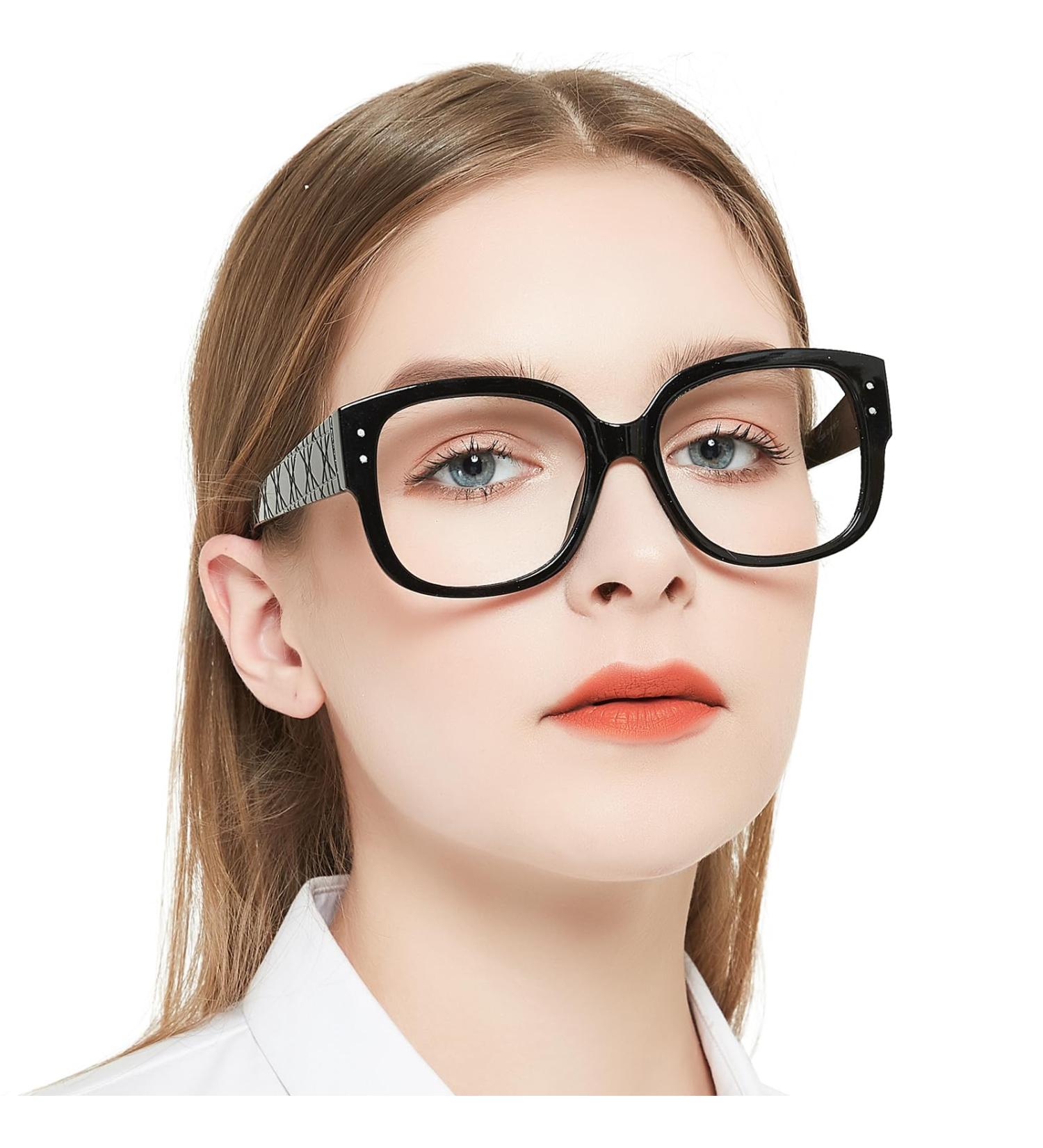 OCCI CHIARI Thick Oversized Reading Glasses for Women | Trendy Black Readers - 2.5x Magnification - Buy Online on GoSupps.com